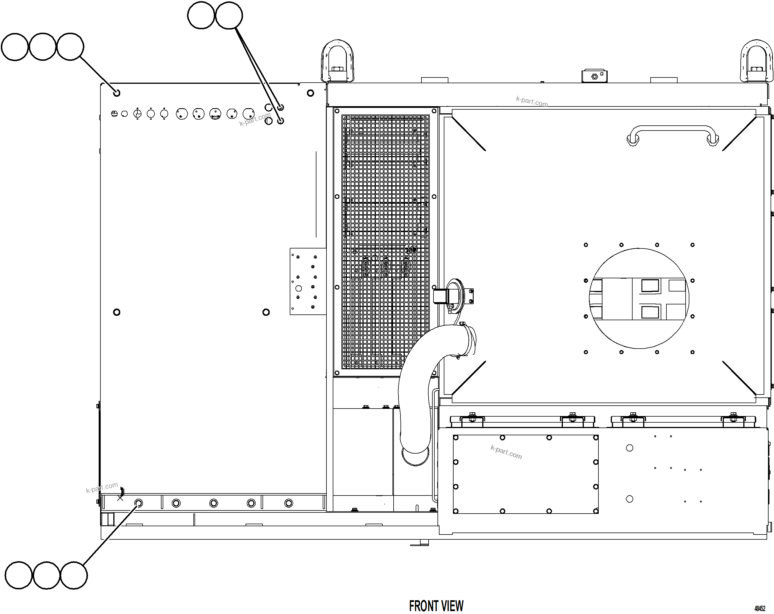 Komatsu parts book diagram for AFE84-P 730E-10 S/N A50051 - A50054  KAL: CONTROL CABINET    11/13