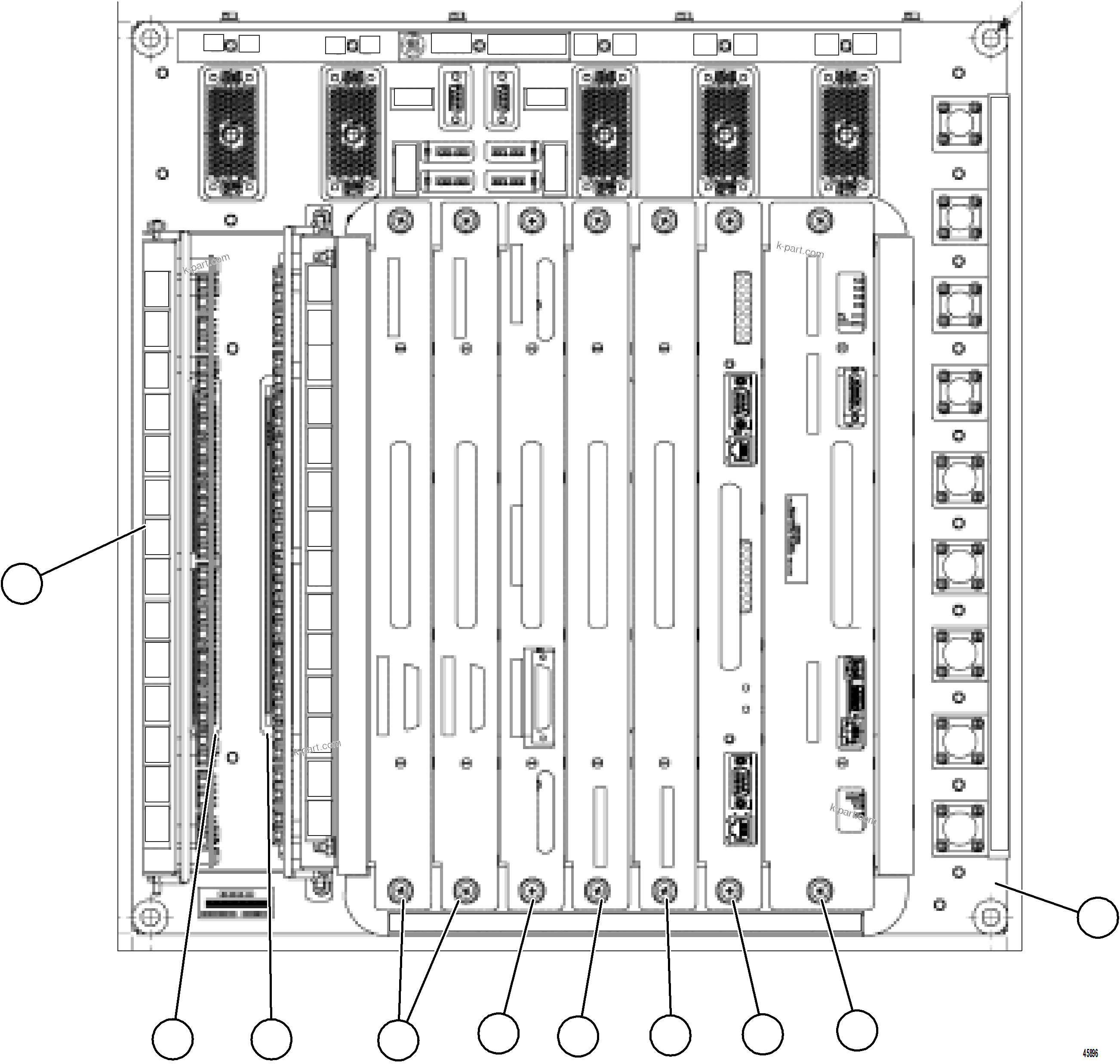 Komatsu parts book diagram for AFE84-P 730E-10 S/N A50051 - A50054  KAL: ICP PANEL