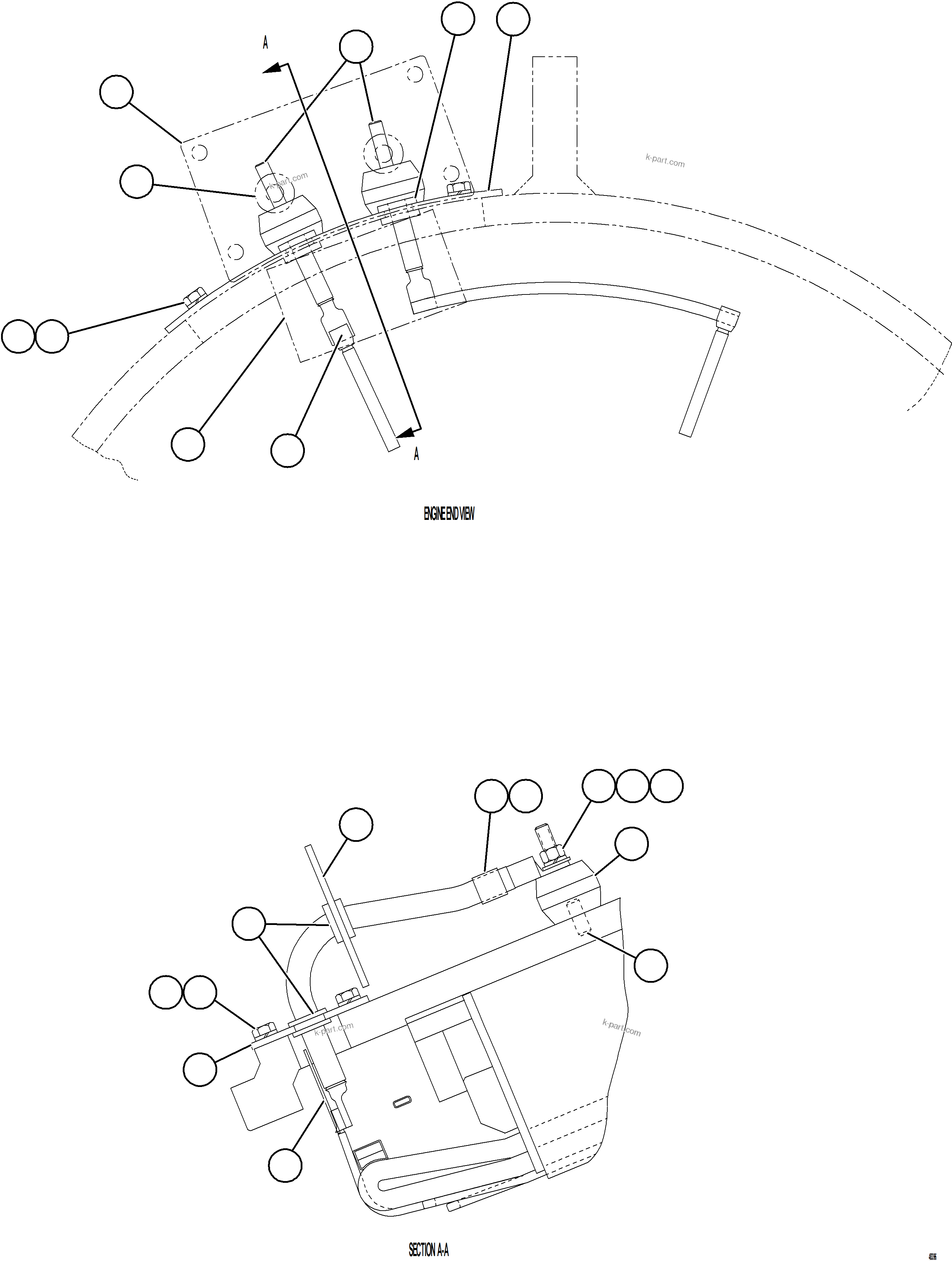 Komatsu parts book diagram for AFE84-P 730E-10 S/N A50051 - A50054  KAL: CONNECTOR ASSEMBLY - HARDWARE