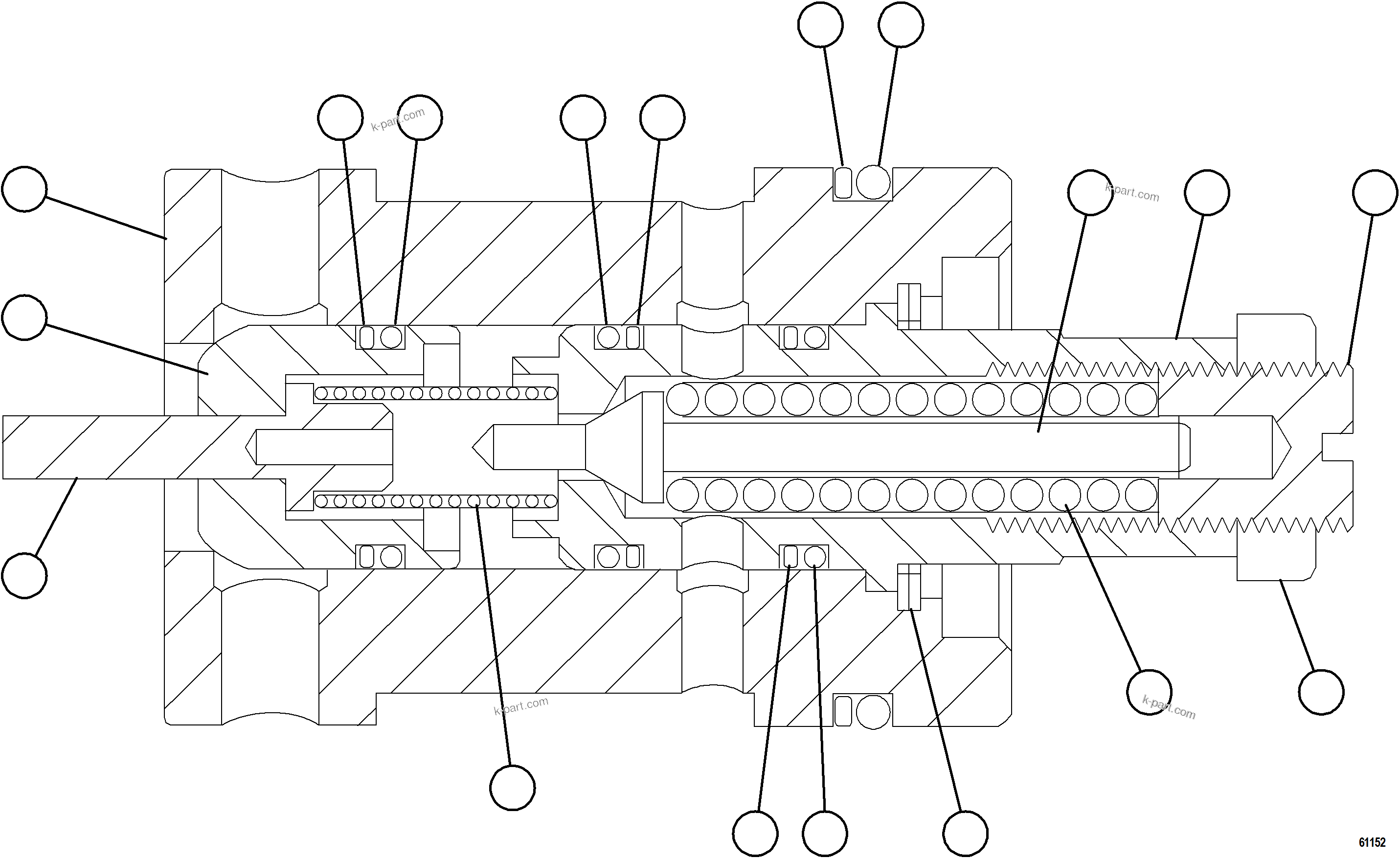 Komatsu parts book diagram for AFE84-P 730E-10 S/N A50051 - A50054  KAL: RELIEF VALVE ASSEMBLY