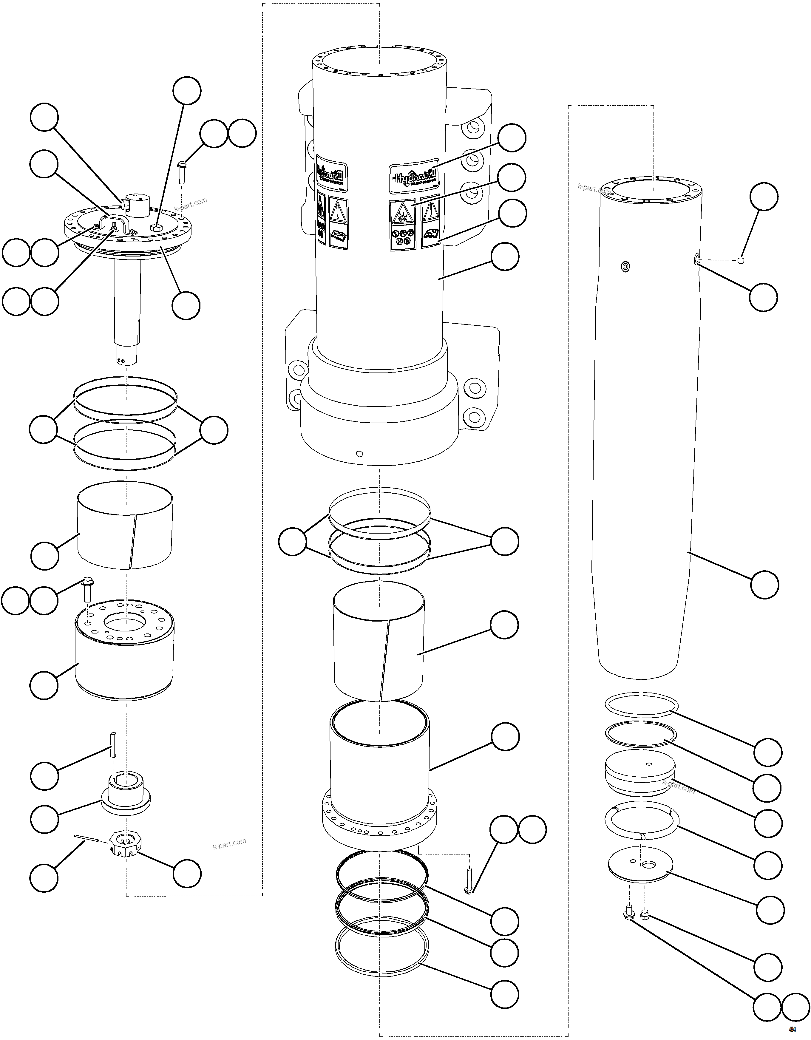 Komatsu parts book diagram for AFE84-P 730E-10 S/N A50051 - A50054  KAL: FRONT SUSPENSION ASSEMBLY