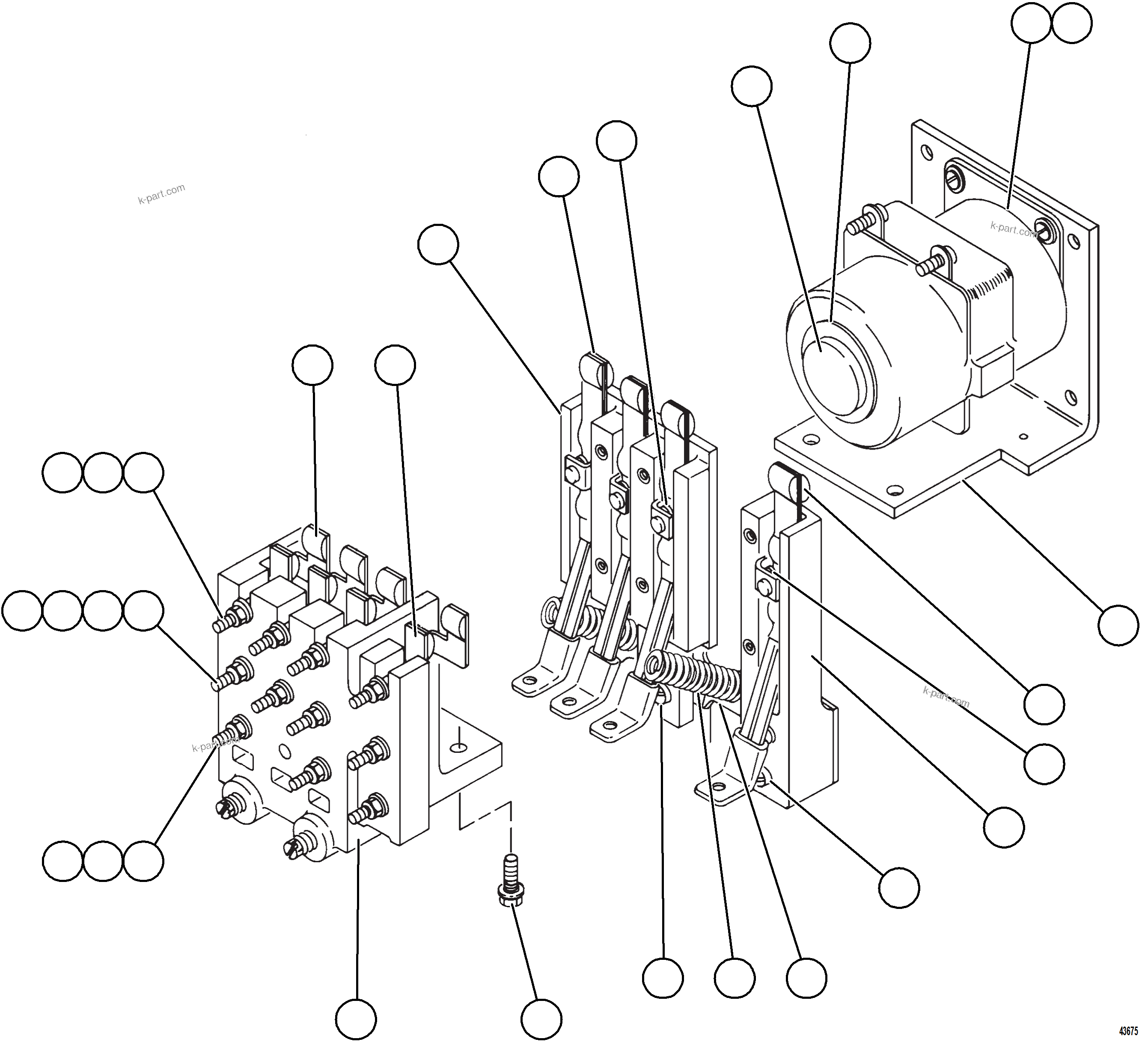 Komatsu parts book diagram for AFE84-R 730E-10 S/N A50056 - A50058  KSA: CPR & GFR RELAY