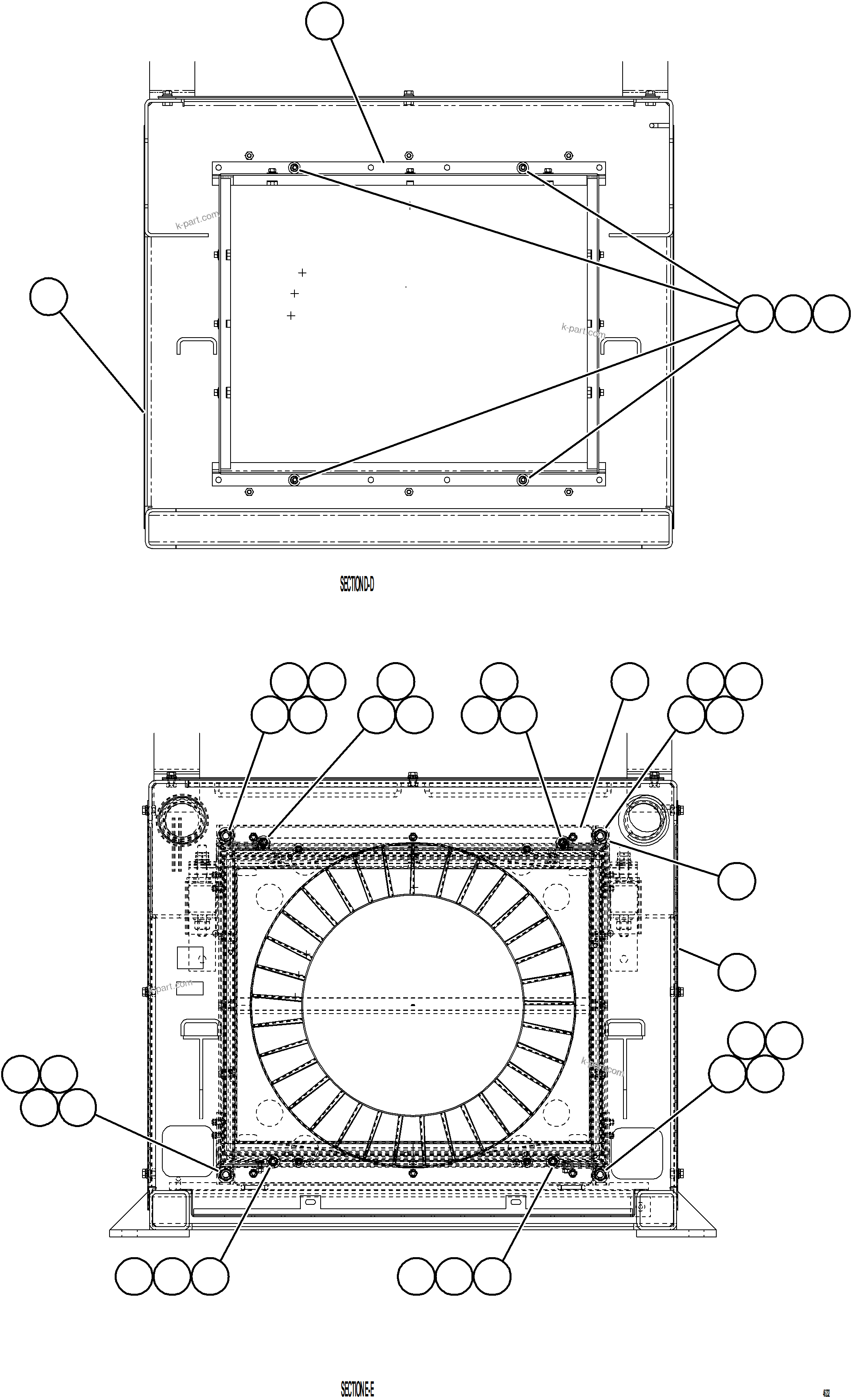 Komatsu parts book diagram for AFE84-R 730E-10 S/N A50056 - A50058  KSA: RETARDING GRID    4/5