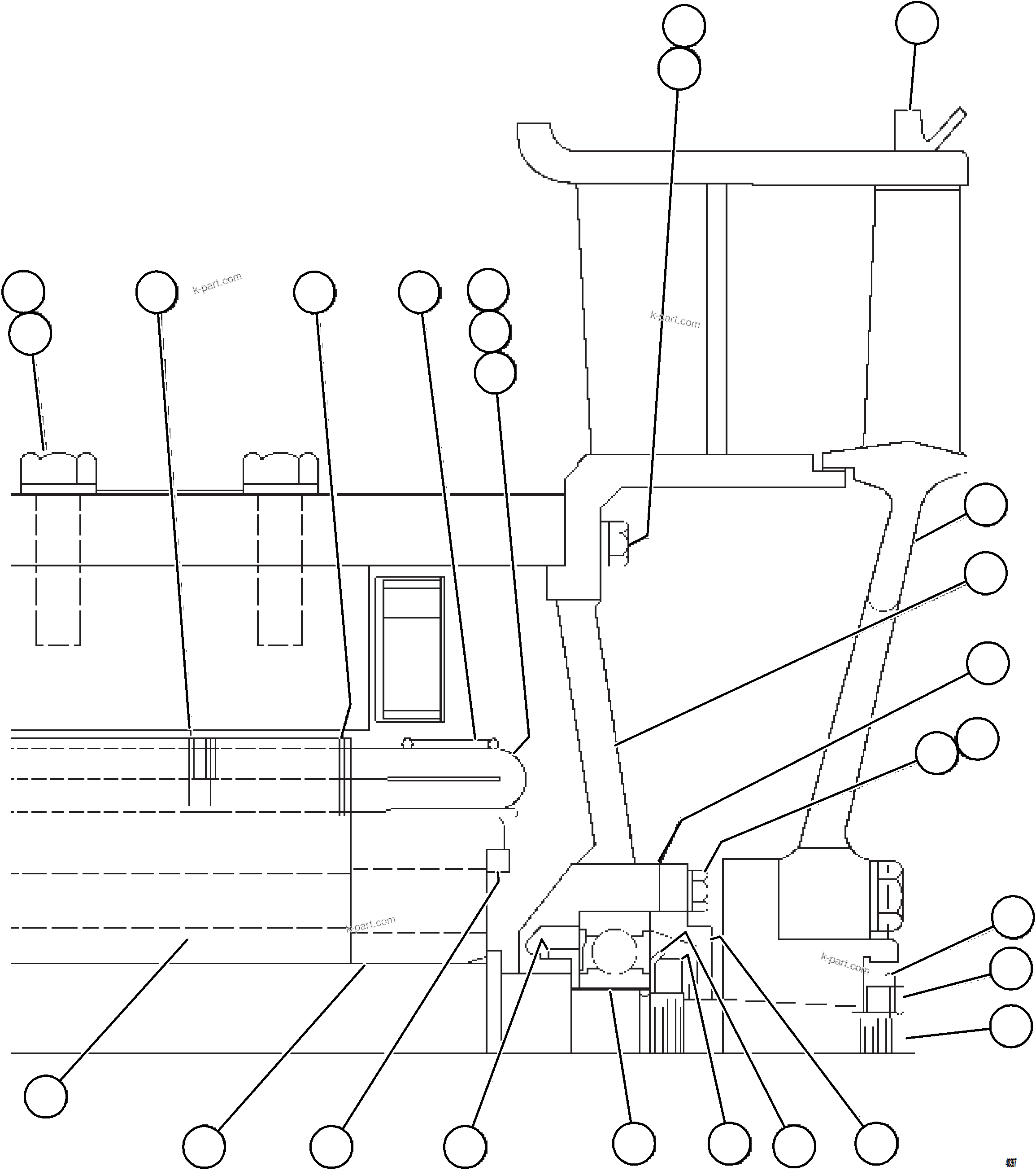 Komatsu parts book diagram for AFE84-R 730E-10 S/N A50056 - A50058  KSA: GRID BLOWER MOTOR    2/4