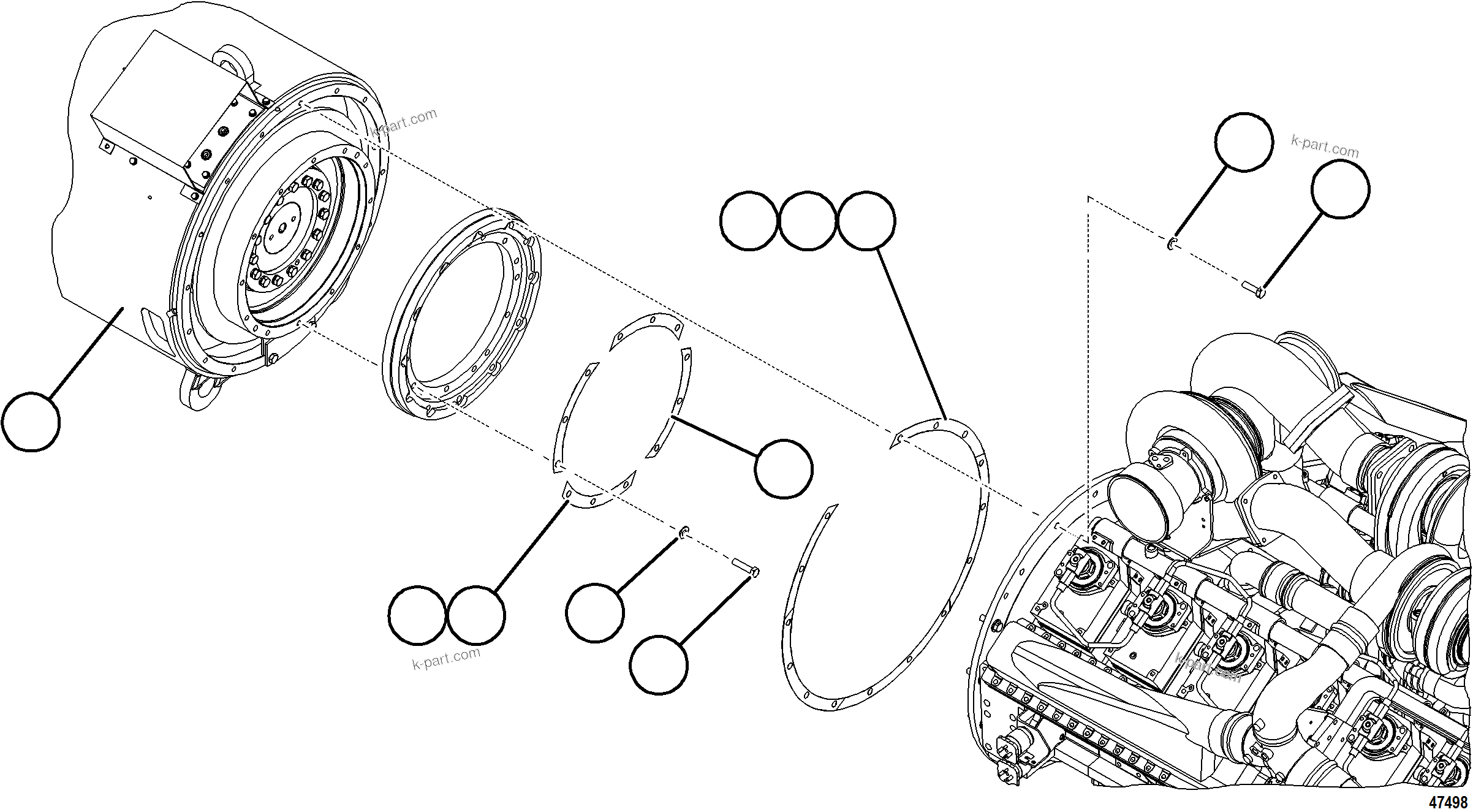 Komatsu parts book diagram for AFE84-R 730E-10 S/N A50056 - A50058  KSA: ALTERNATOR INSTALLATION
