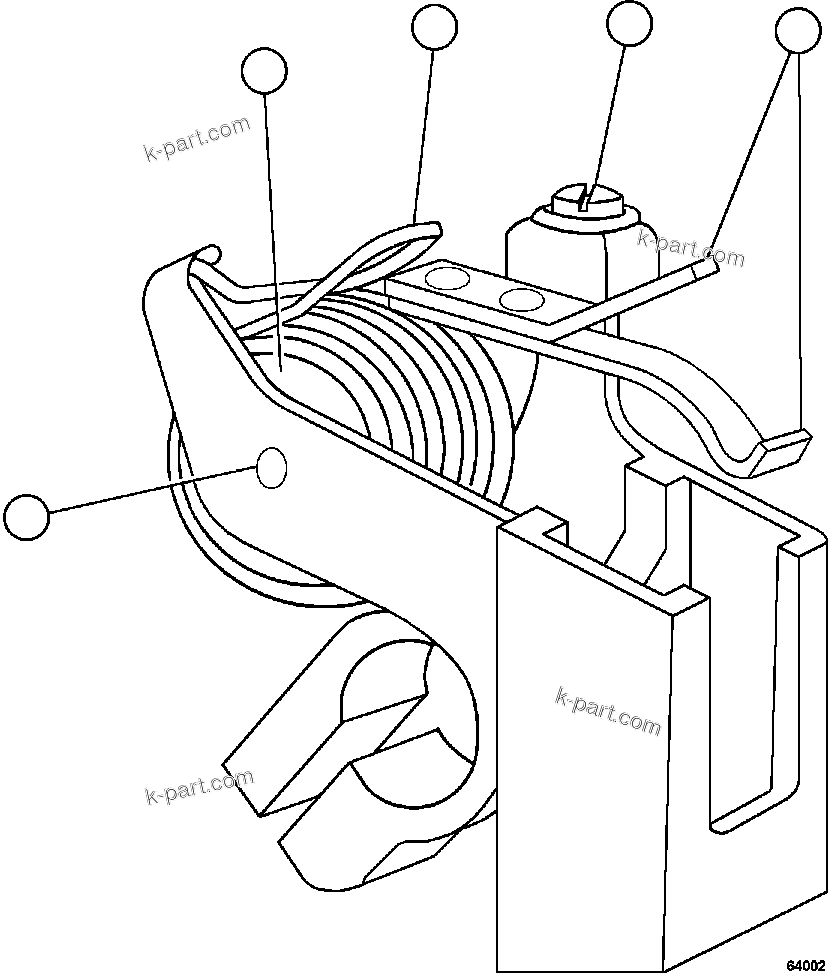 Komatsu parts book diagram for AFE84-R 730E-10 S/N A50056 - A50058  KSA: BRUSH HOLDER ASSEMBLY