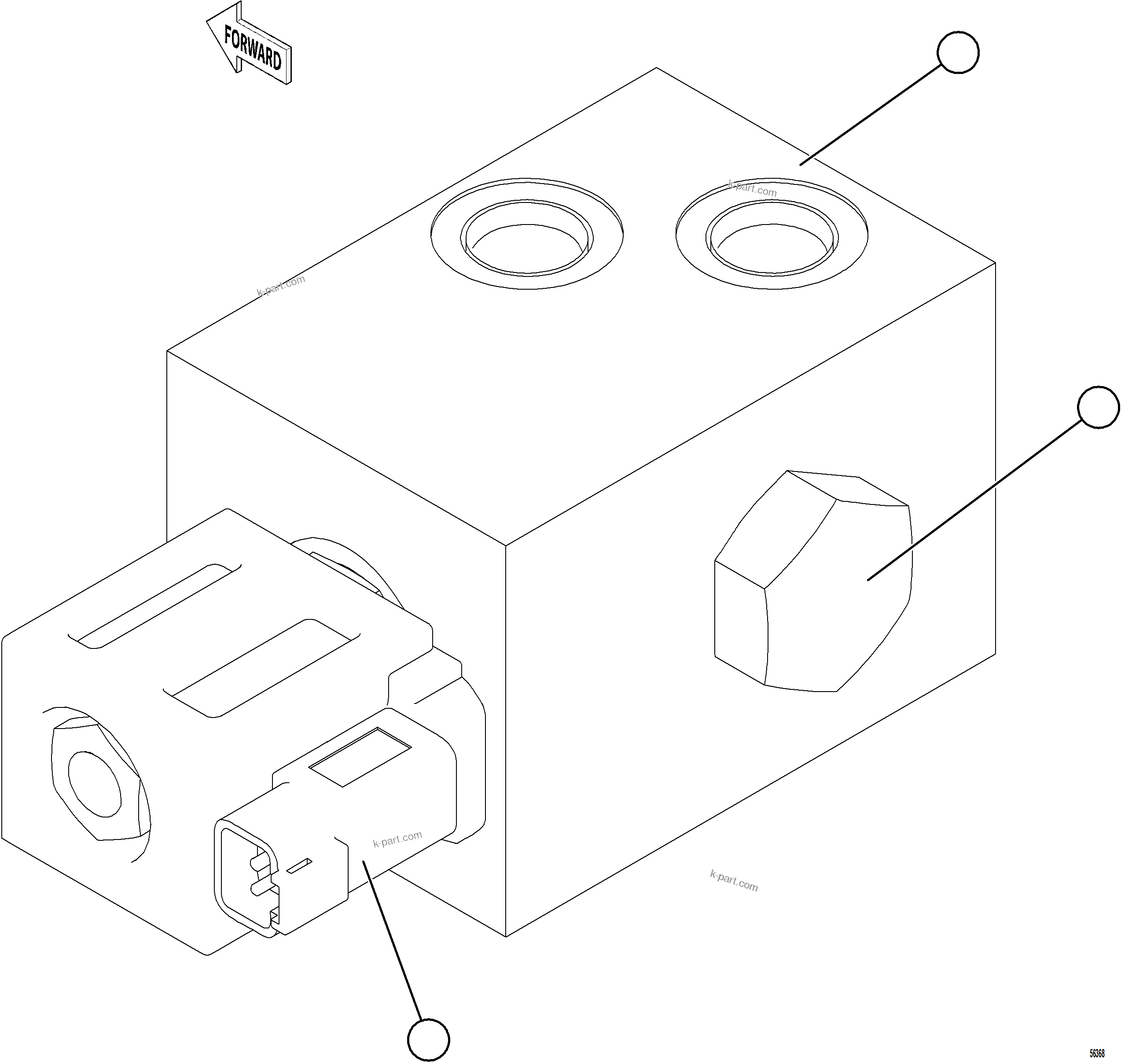 Komatsu parts book diagram for AFE84-R 730E-10 S/N A50056 - A50058  KSA: HOIST PILOT MANIFOLD