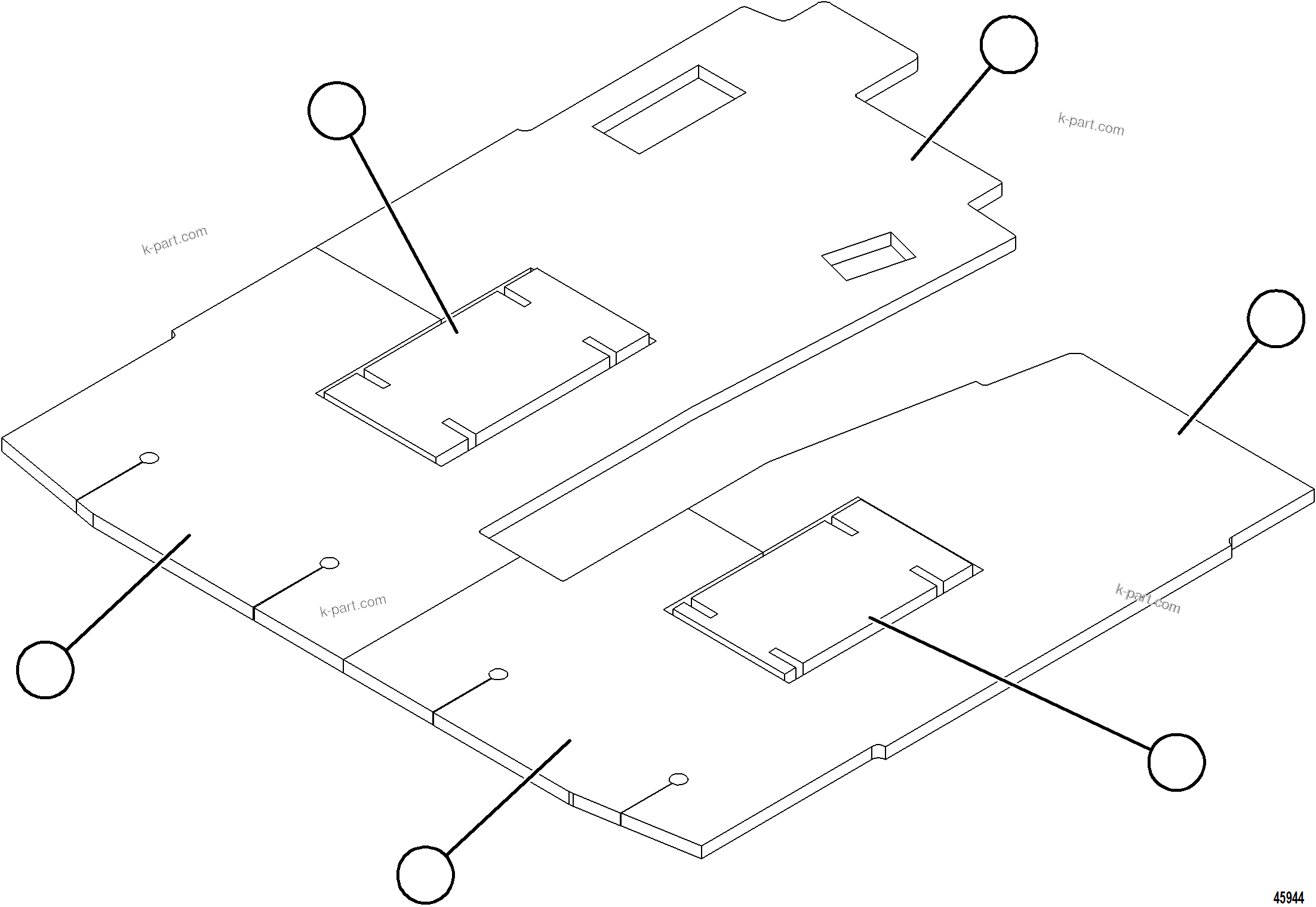 Komatsu parts book diagram for AFE84-R 730E-10 S/N A50056 - A50058  KSA: CAB FLOORMATS