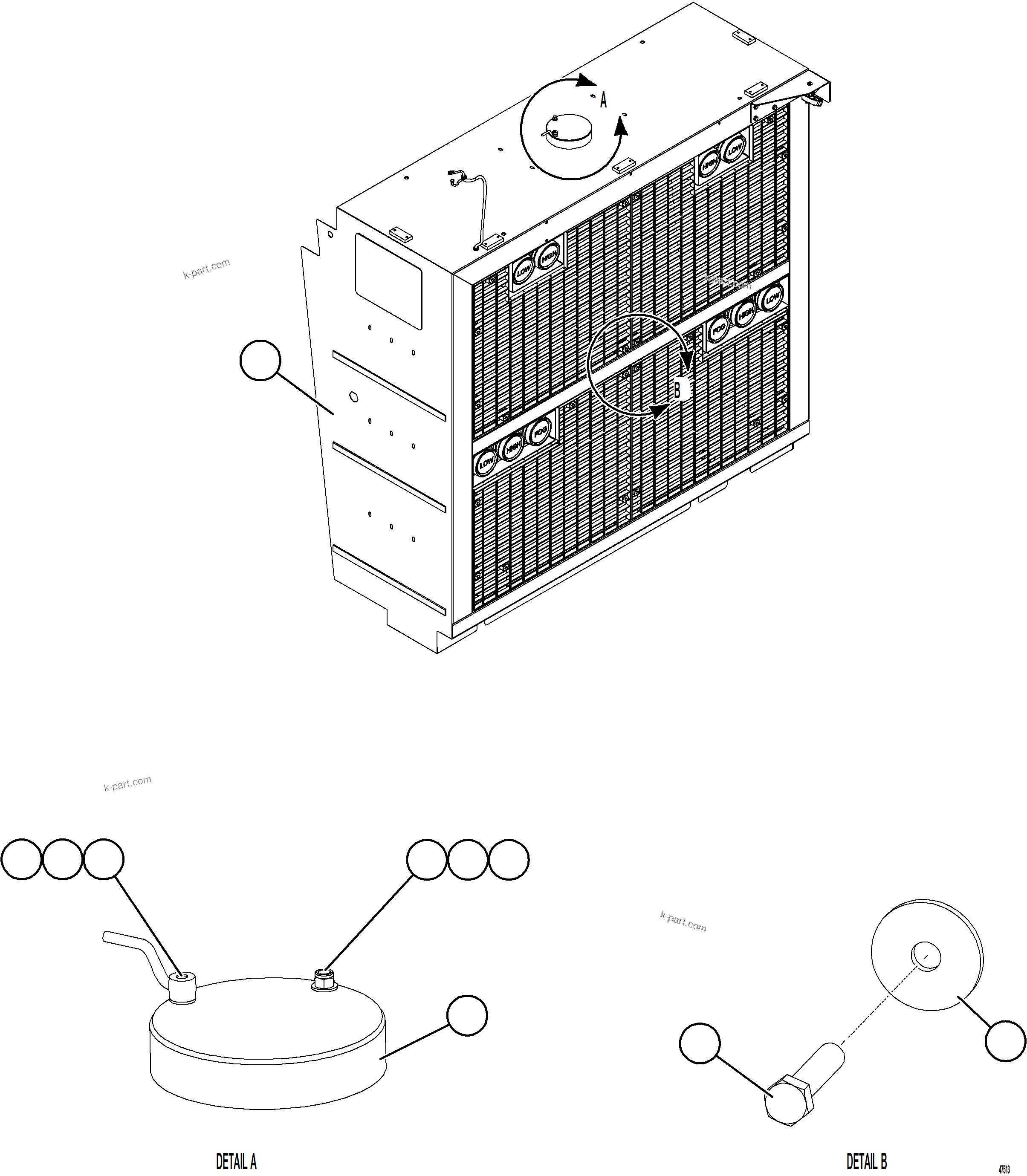 Komatsu parts book diagram for AFE84-R 730E-10 S/N A50056 - A50058  KSA: GRILLE INSTALLATION