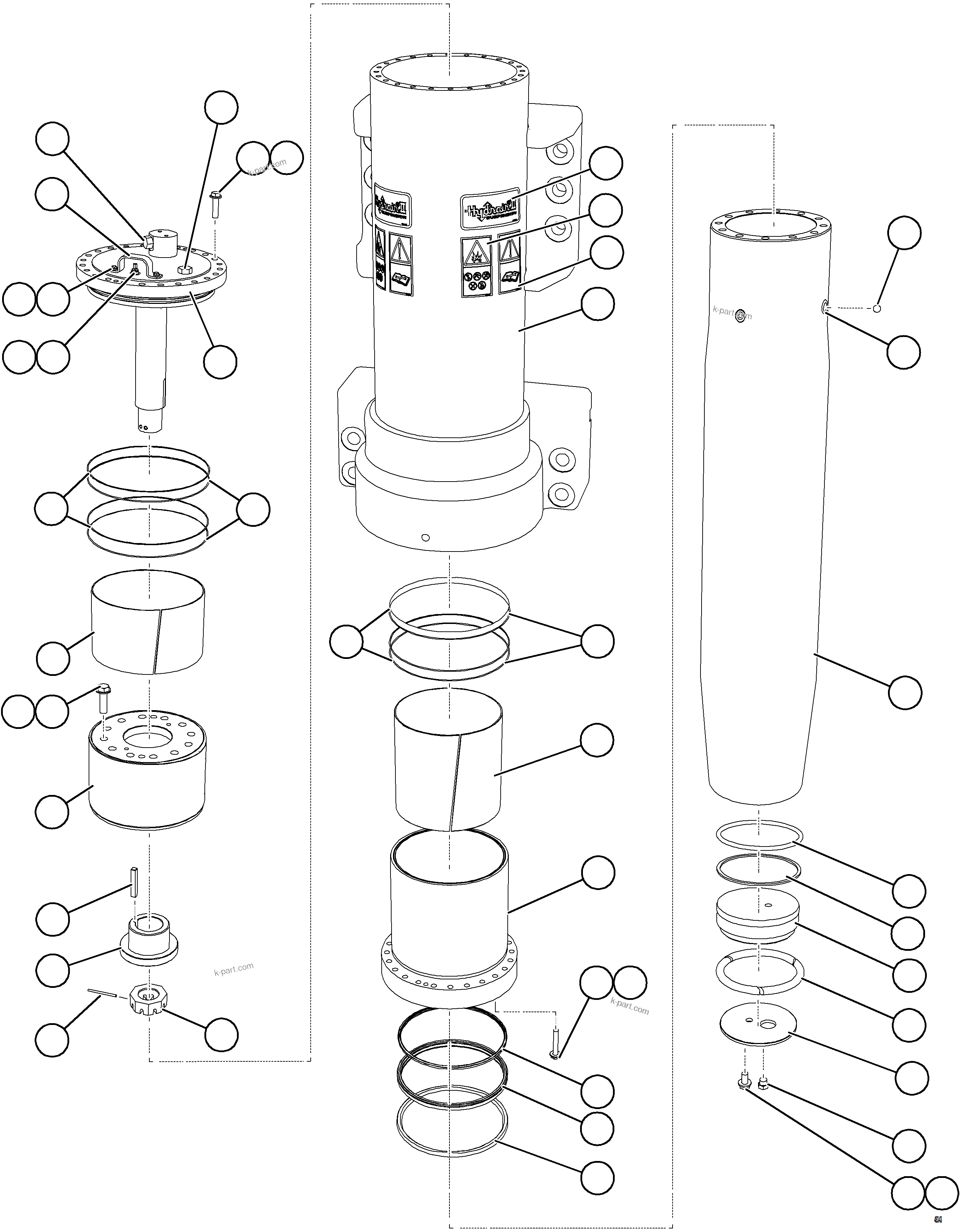 Komatsu parts book diagram for AFE84-R 730E-10 S/N A50056 - A50058  KSA: FRONT SUSPENSION ASSEMBLY
