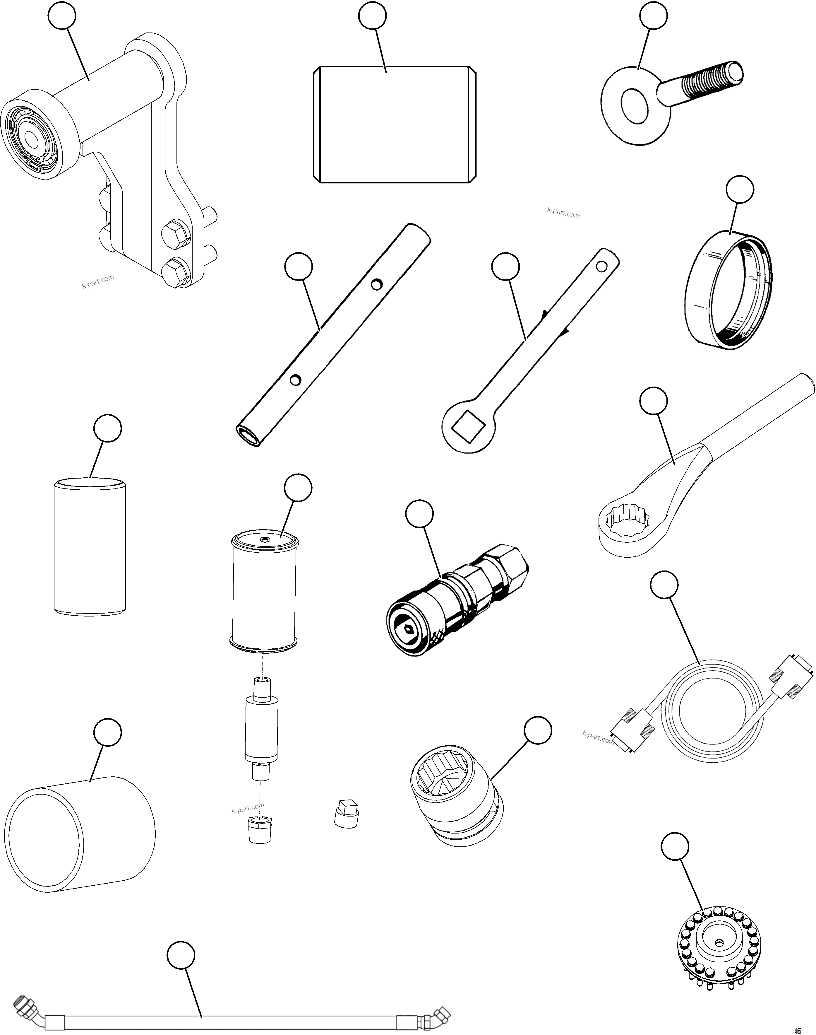 Komatsu parts book diagram for AFE84-R 730E-10 S/N A50056 - A50058  KSA: SPECIAL TOOL GROUP