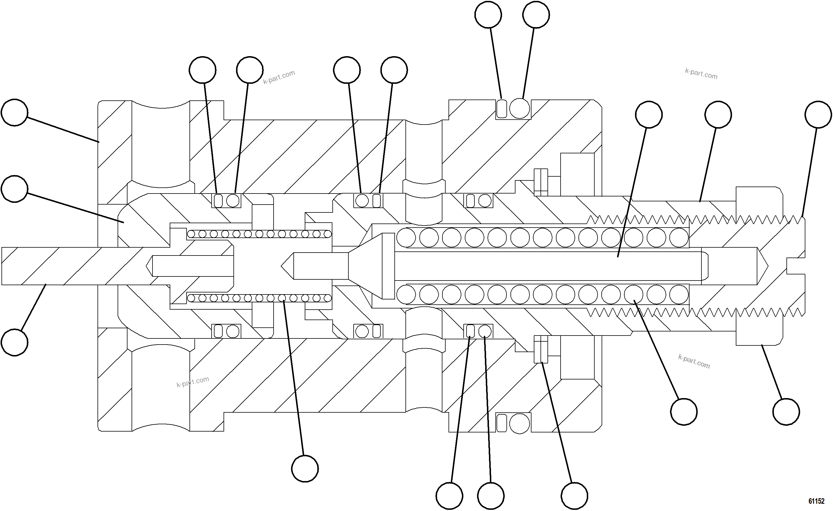 Komatsu parts book diagram for AFE84-T 730E-10 S/N A50061,A50064  KAL: RELIEF VALVE ASSEMBLY