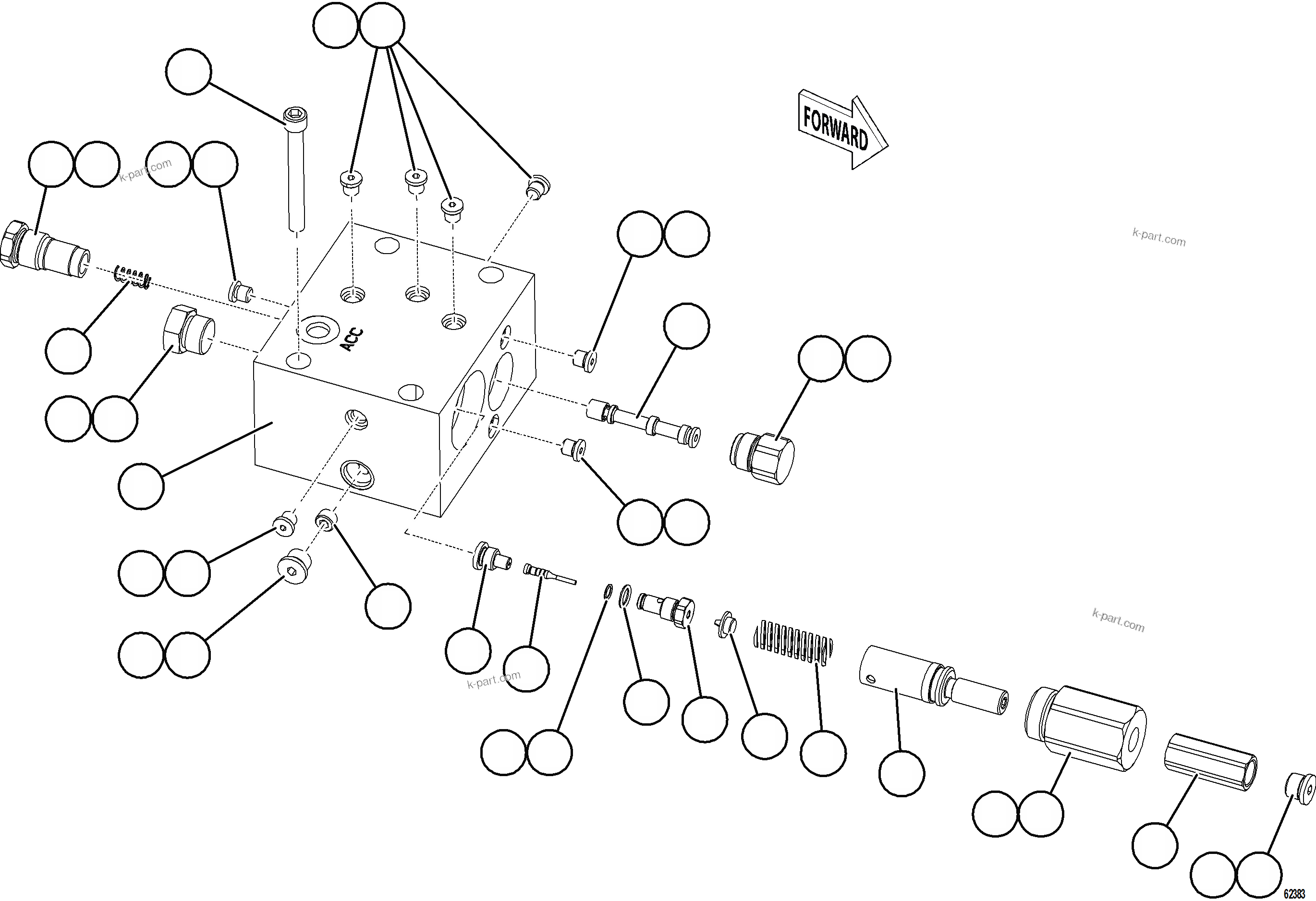 Komatsu parts book diagram for AFE84-T 730E-10 S/N A50061,A50064  KAL: CONTROL ASSEMBLY