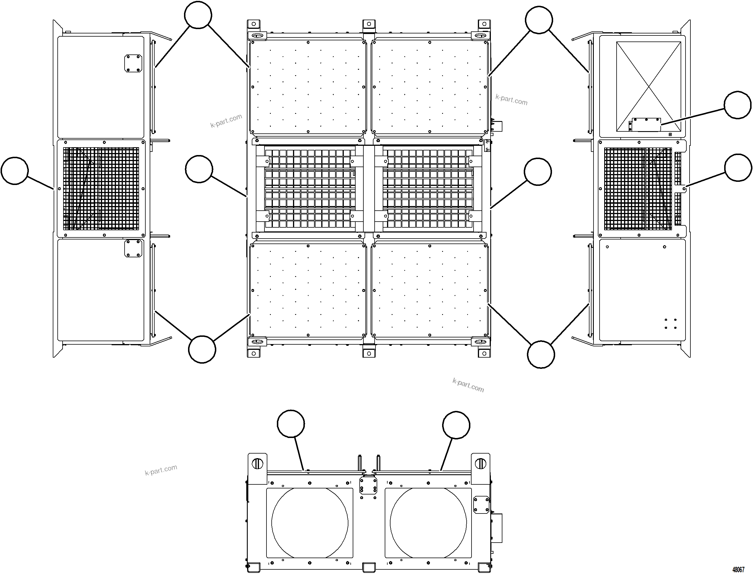 Komatsu parts book diagram for AFE92-A 980E-5SE S/N A60001 - A60010  KMMP: RETARDING GRID    4/4    58F-06-05890