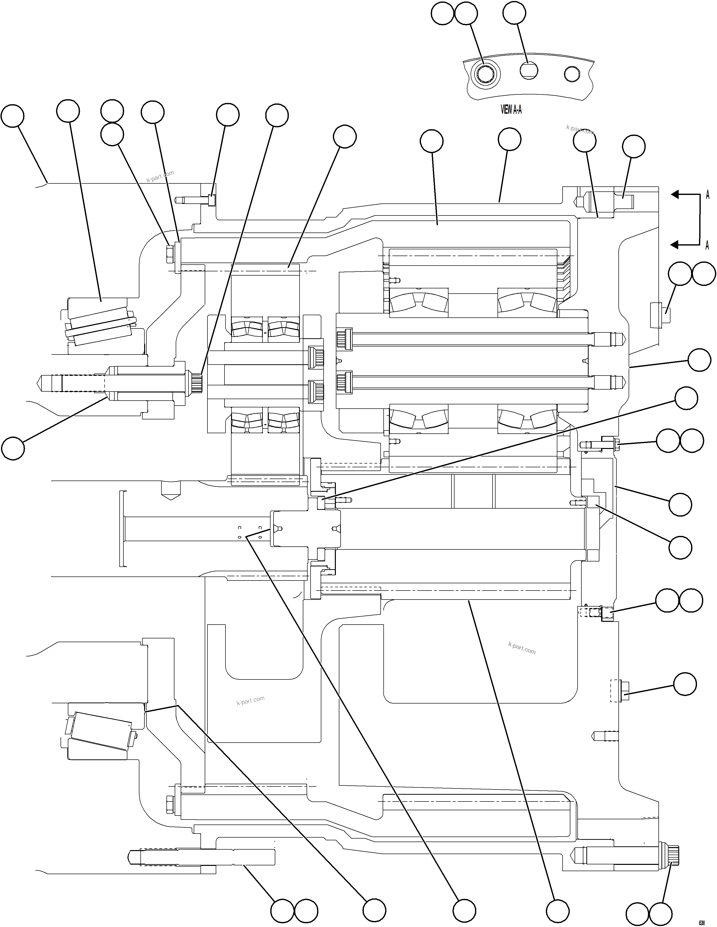 Komatsu parts book diagram for AFE92-A 980E-5SE S/N A60001 - A60010  KMMP: TRANSMISSION    2/2
