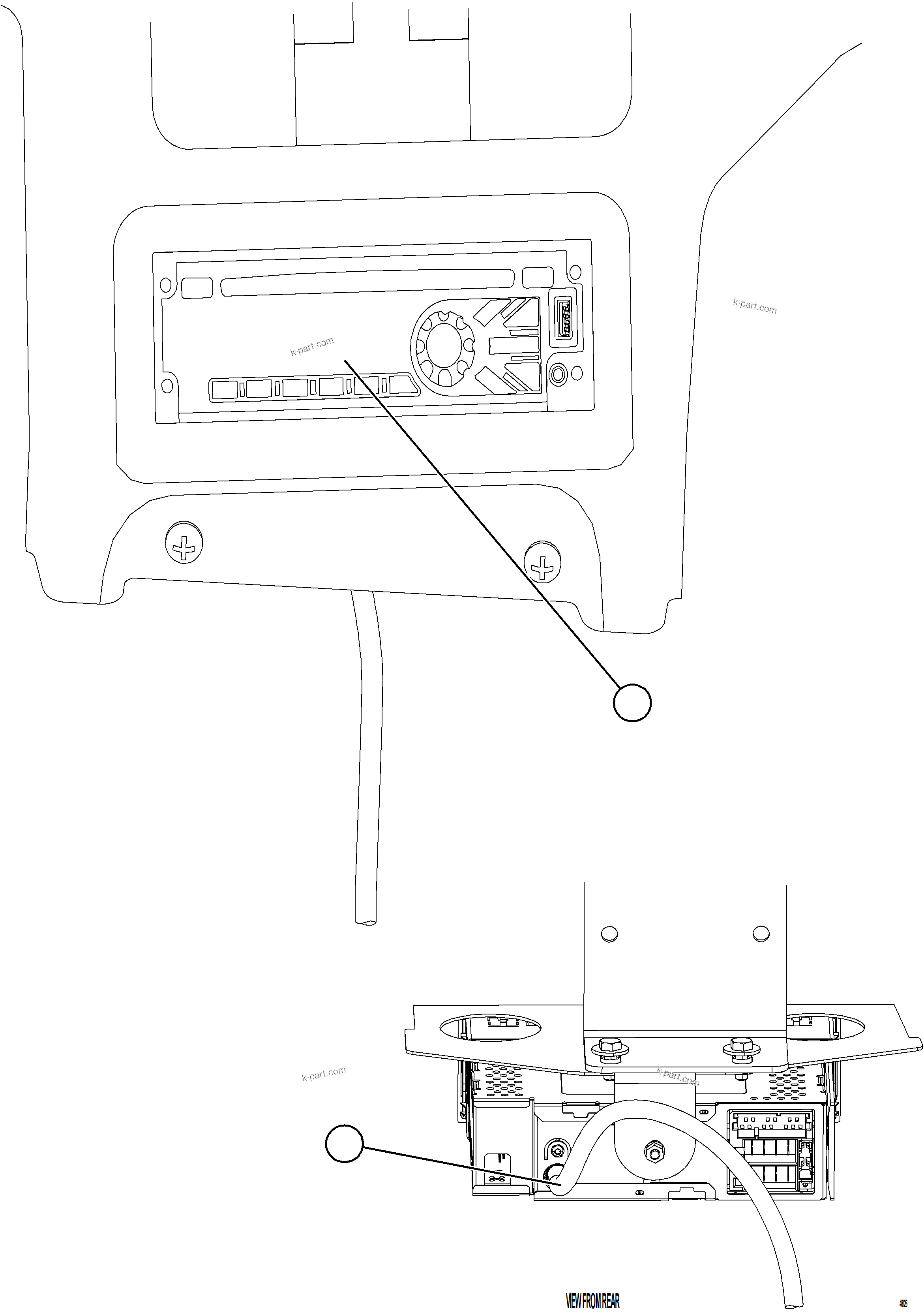 Komatsu parts book diagram for AFE92-A 980E-5SE S/N A60001 - A60010  KMMP: RADIO MODULE