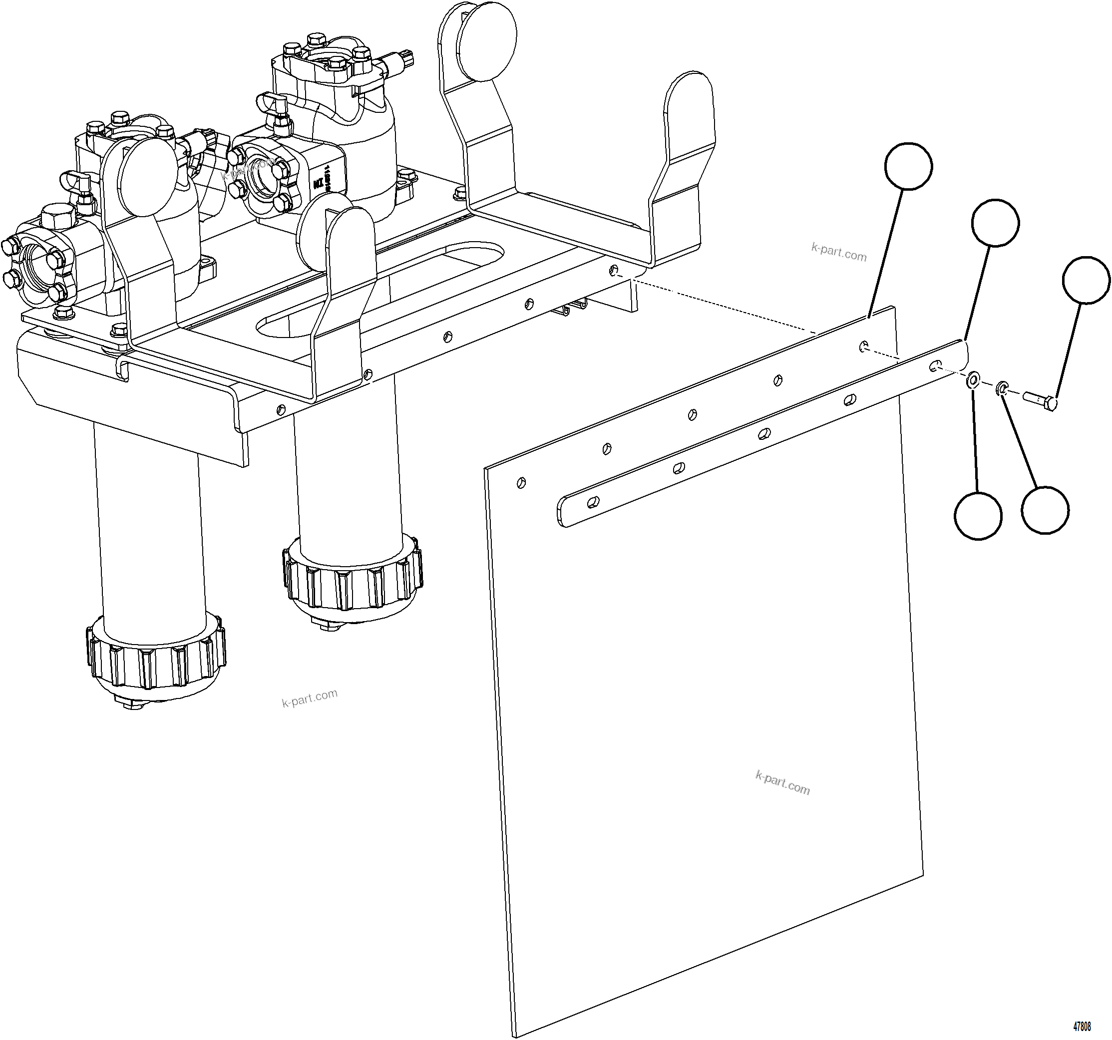 Komatsu parts book diagram for AFE92-A 980E-5SE S/N A60001 - A60010  KMMP: HOIST FILTER MUD FLAP