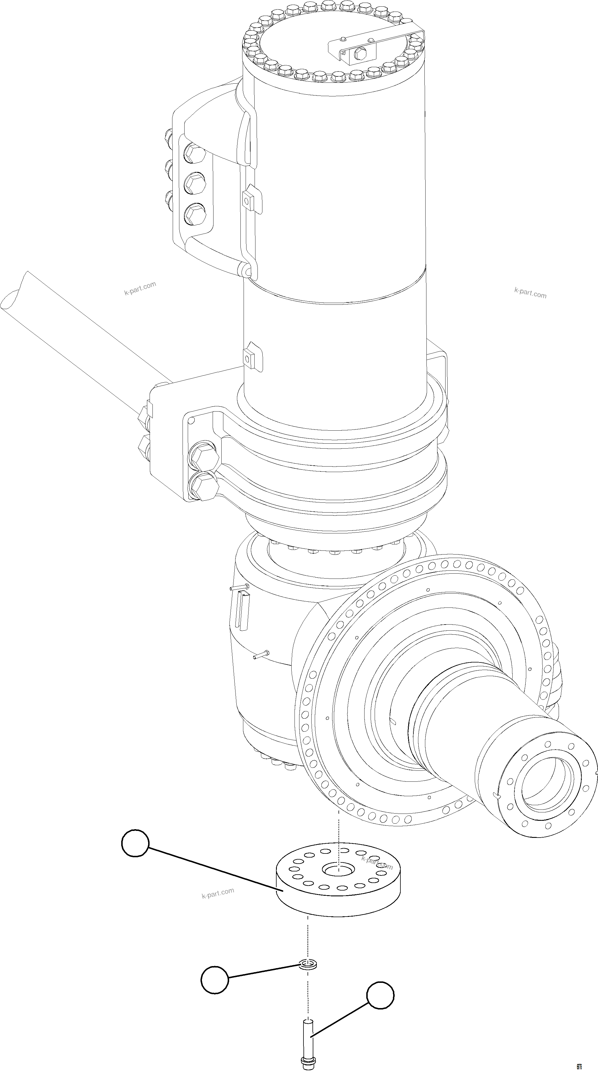 Komatsu parts book diagram for AFE92-A 980E-5SE S/N A60001 - A60010  KMMP: FRONT SUSPENSION INSTALLATION - STEERING ARM