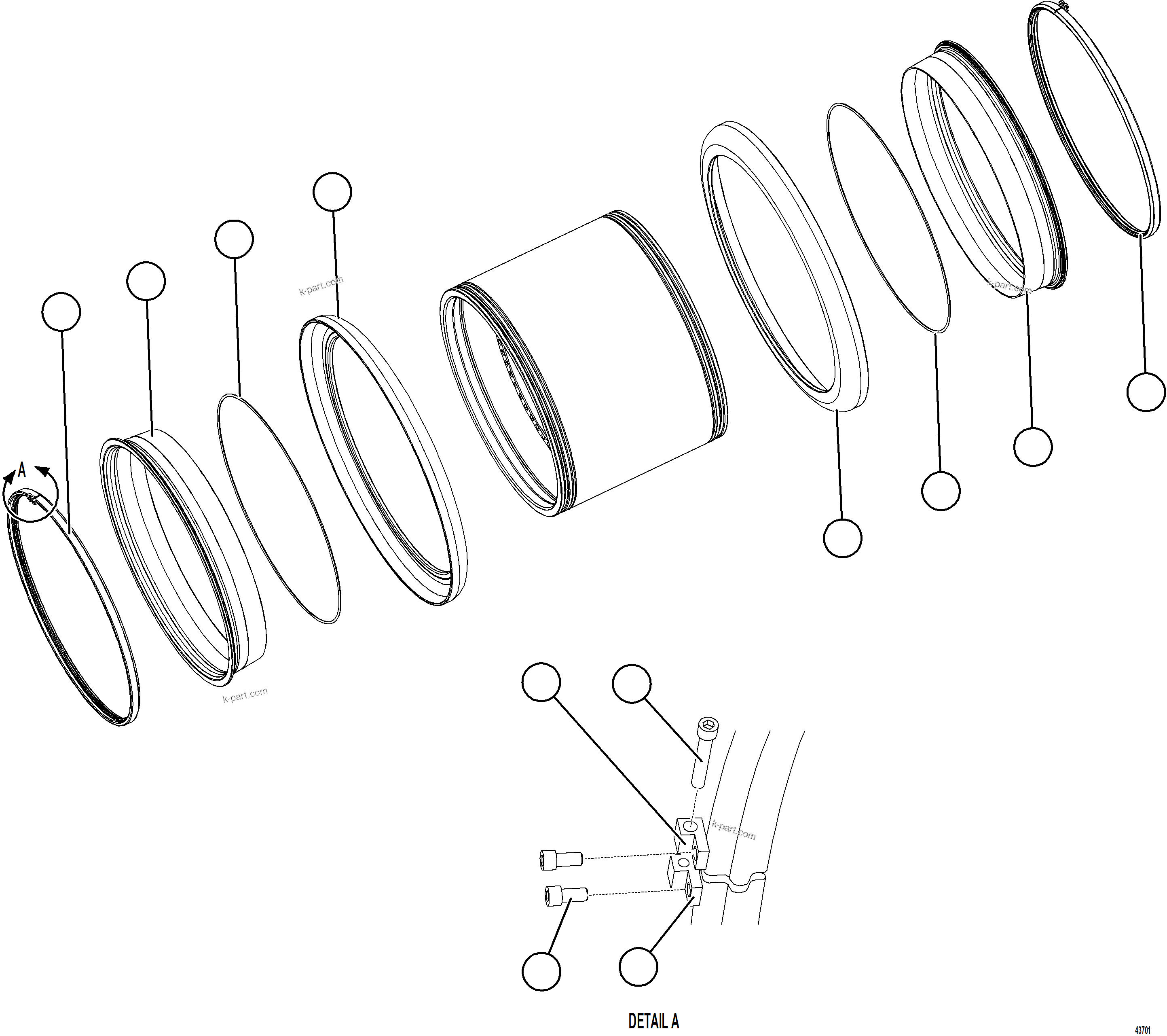 Komatsu parts book diagram for AFE92-A 980E-5SE S/N A60001 - A60010  KMMP: SMART RIM ASSEMBLY - REAR OUTER