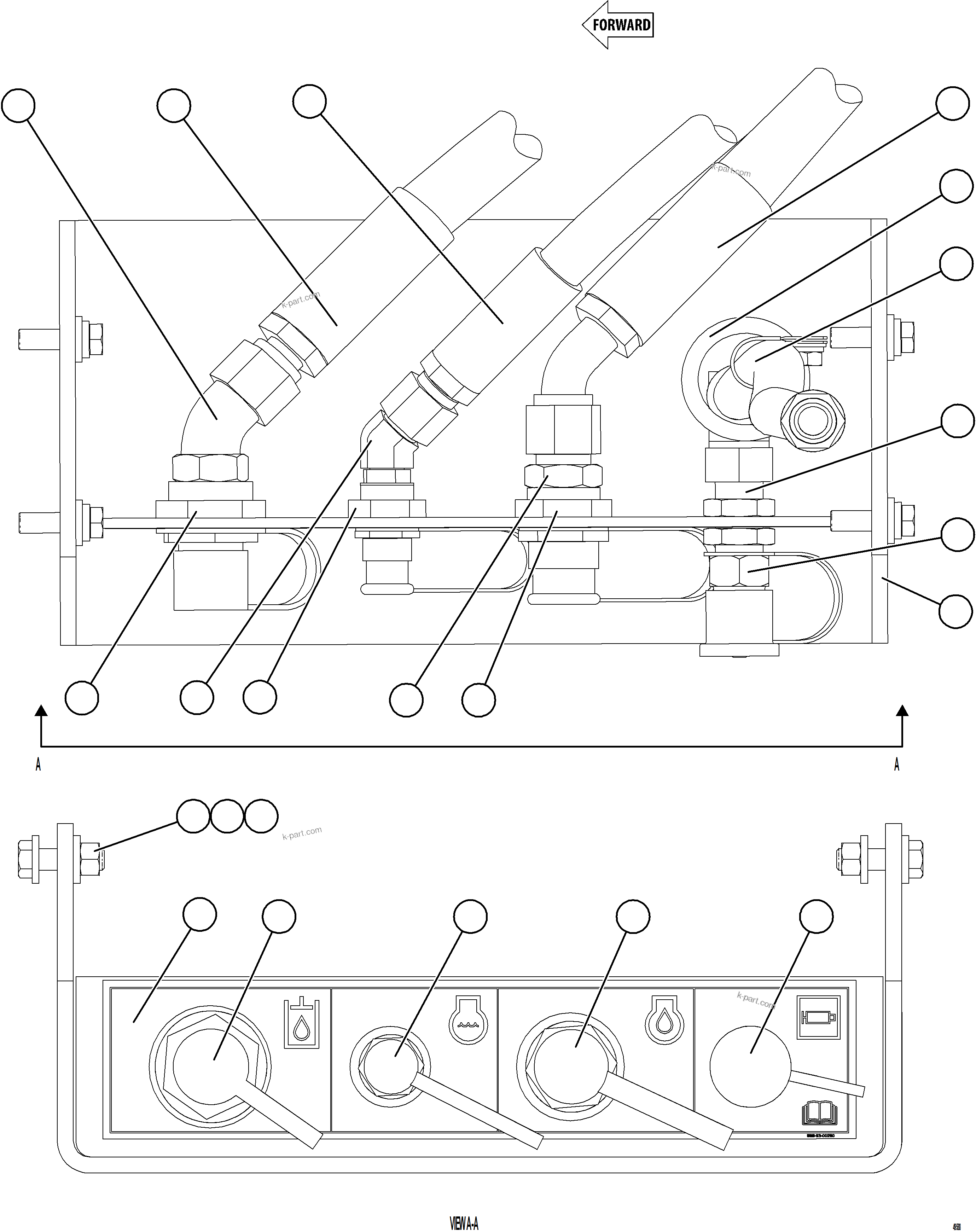 Komatsu parts book diagram for AFE92-A 980E-5SE S/N A60001 - A60010  KMMP: REMOTE SERVICE CENTER    1/3