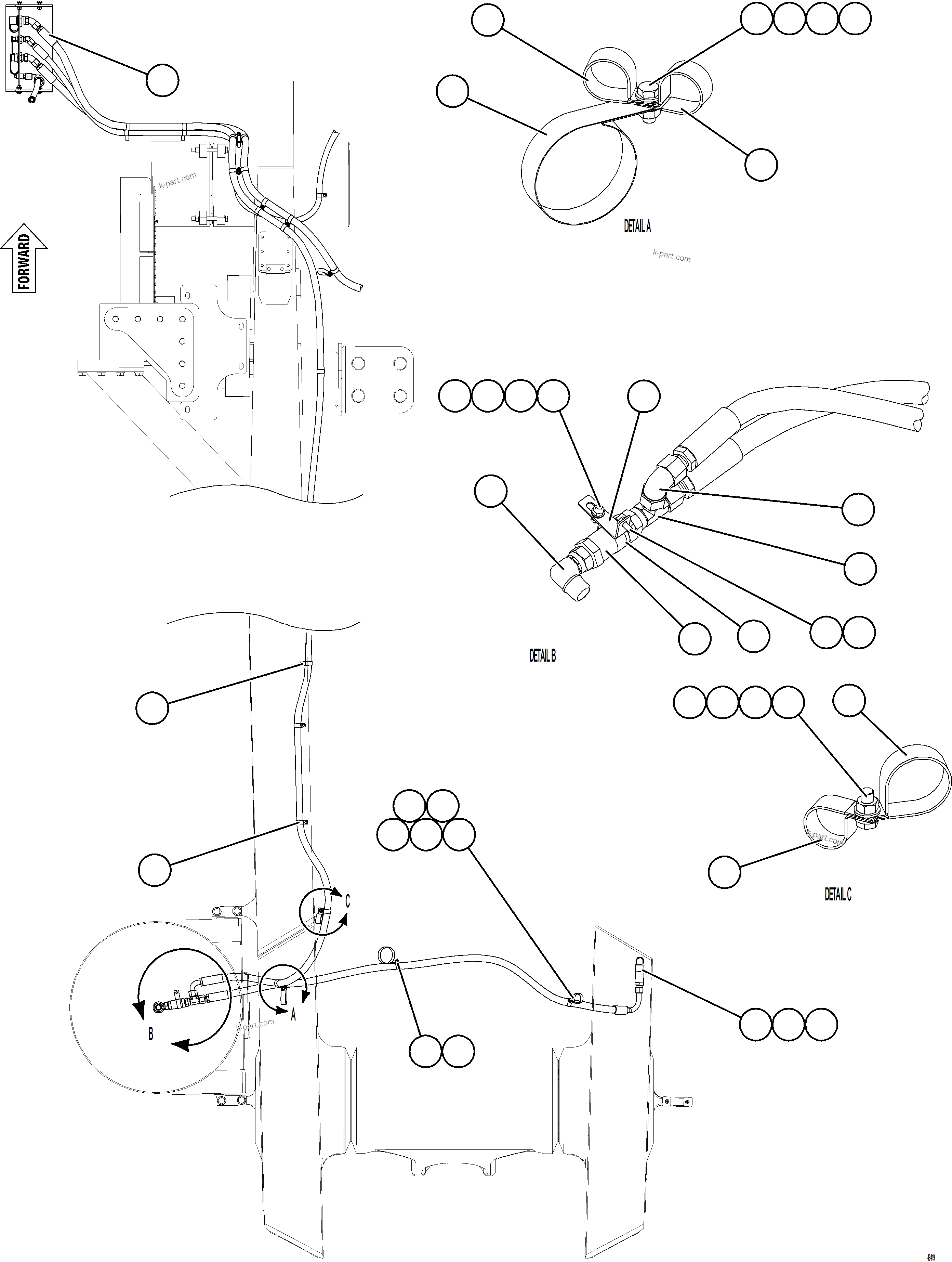 Komatsu parts book diagram for AFE92-A 980E-5SE S/N A60001 - A60010  KMMP: REMOTE SERVICE CENTER    3/3
