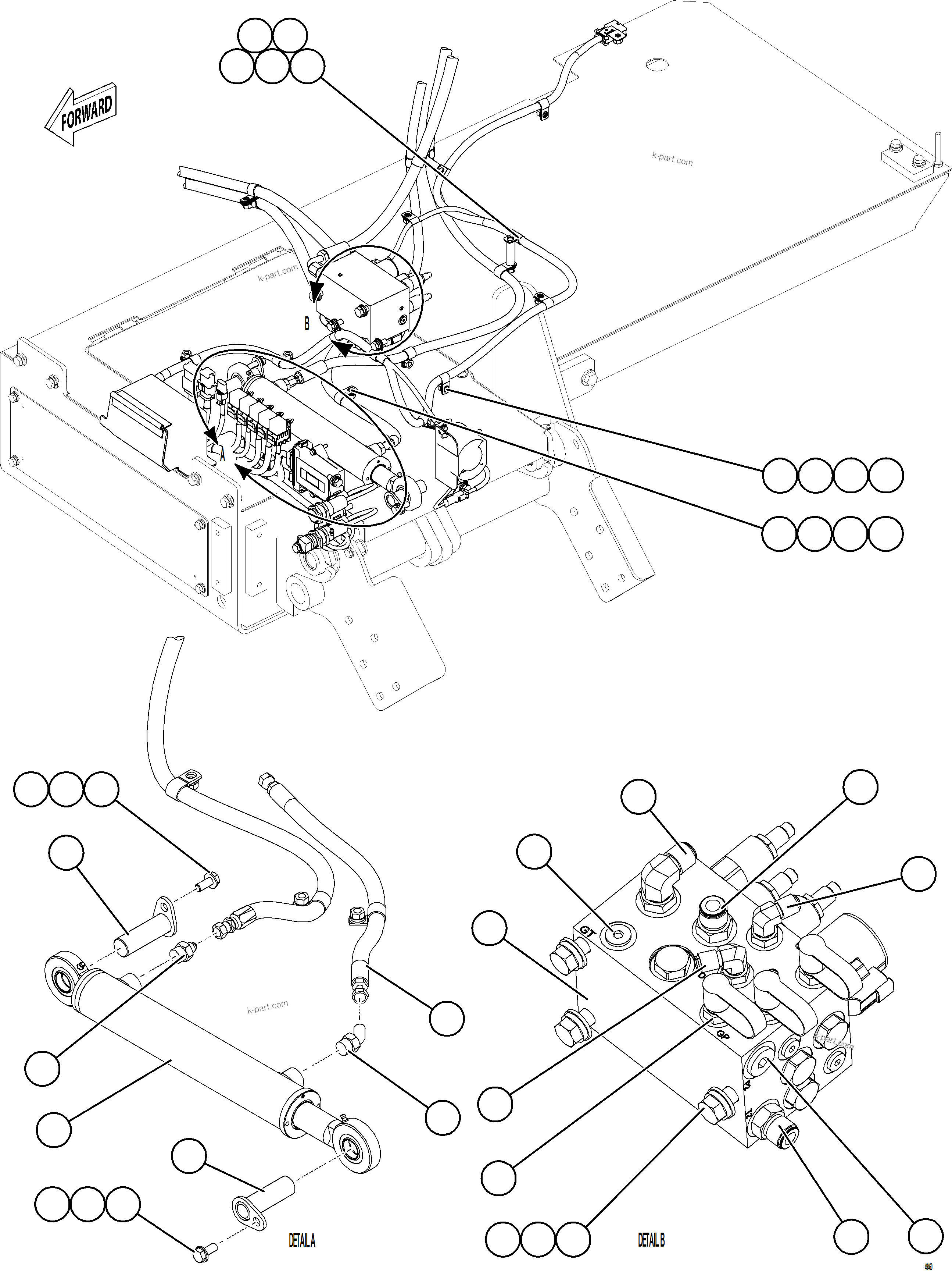 Komatsu parts book diagram for AFE92-A 980E-5SE S/N A60001 - A60010  KMMP: PLATFORM ASSEMBLY    2/3