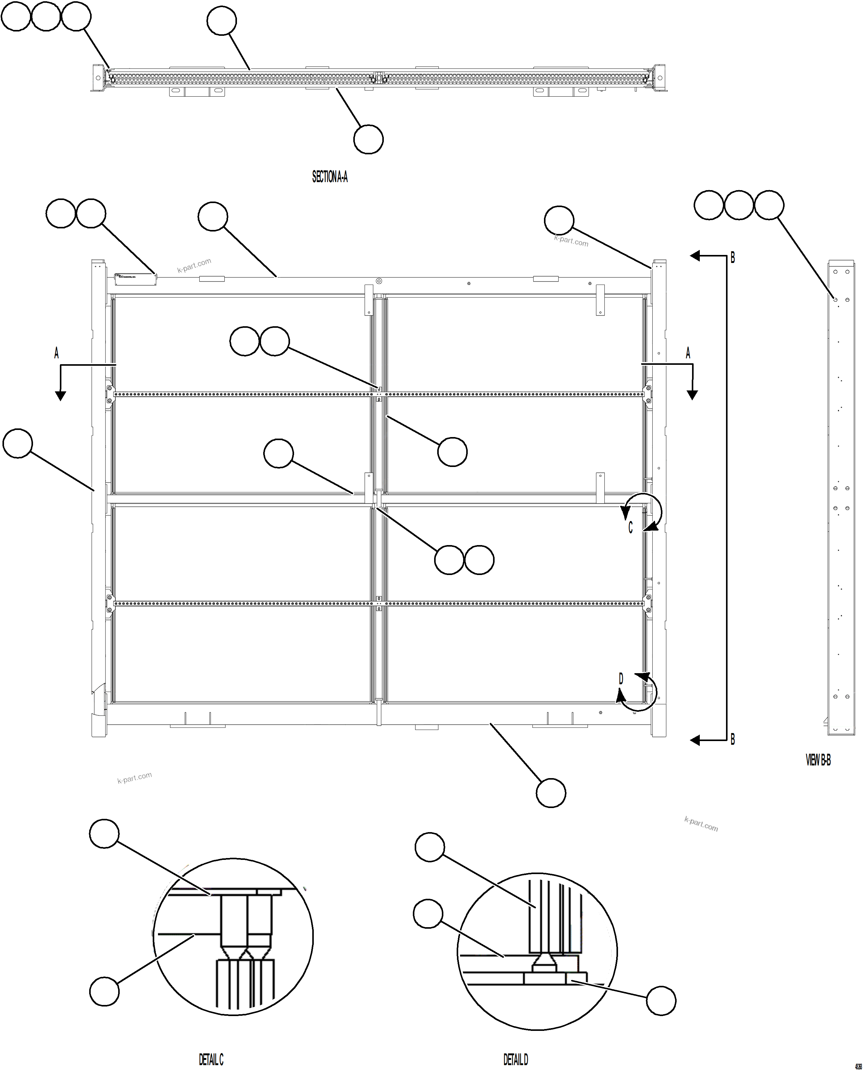 Komatsu parts book diagram for AFE92-D 980E-5SE S/N A60019  KMMP: LOW TEMPERATURE CORE