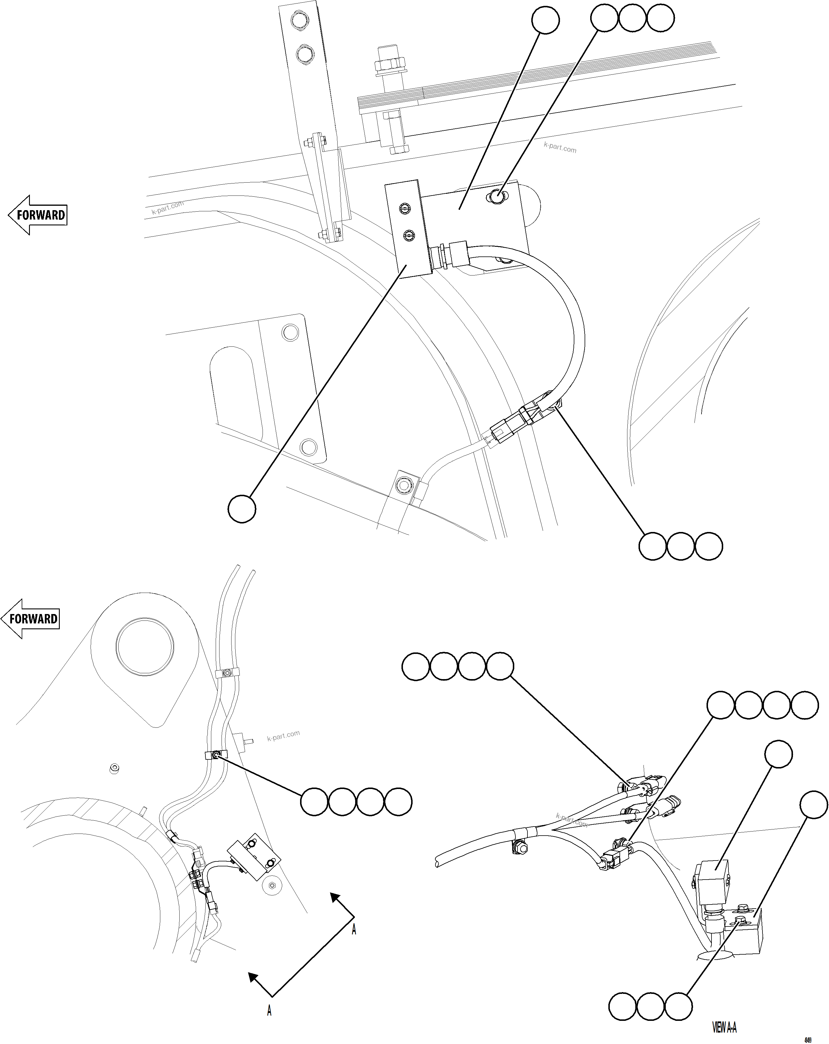 Komatsu parts book diagram for AFE92-D 980E-5SE S/N A60019  KMMP: BODY UP & HOIST LIMIT SWITCH INSTALLATION    2/2