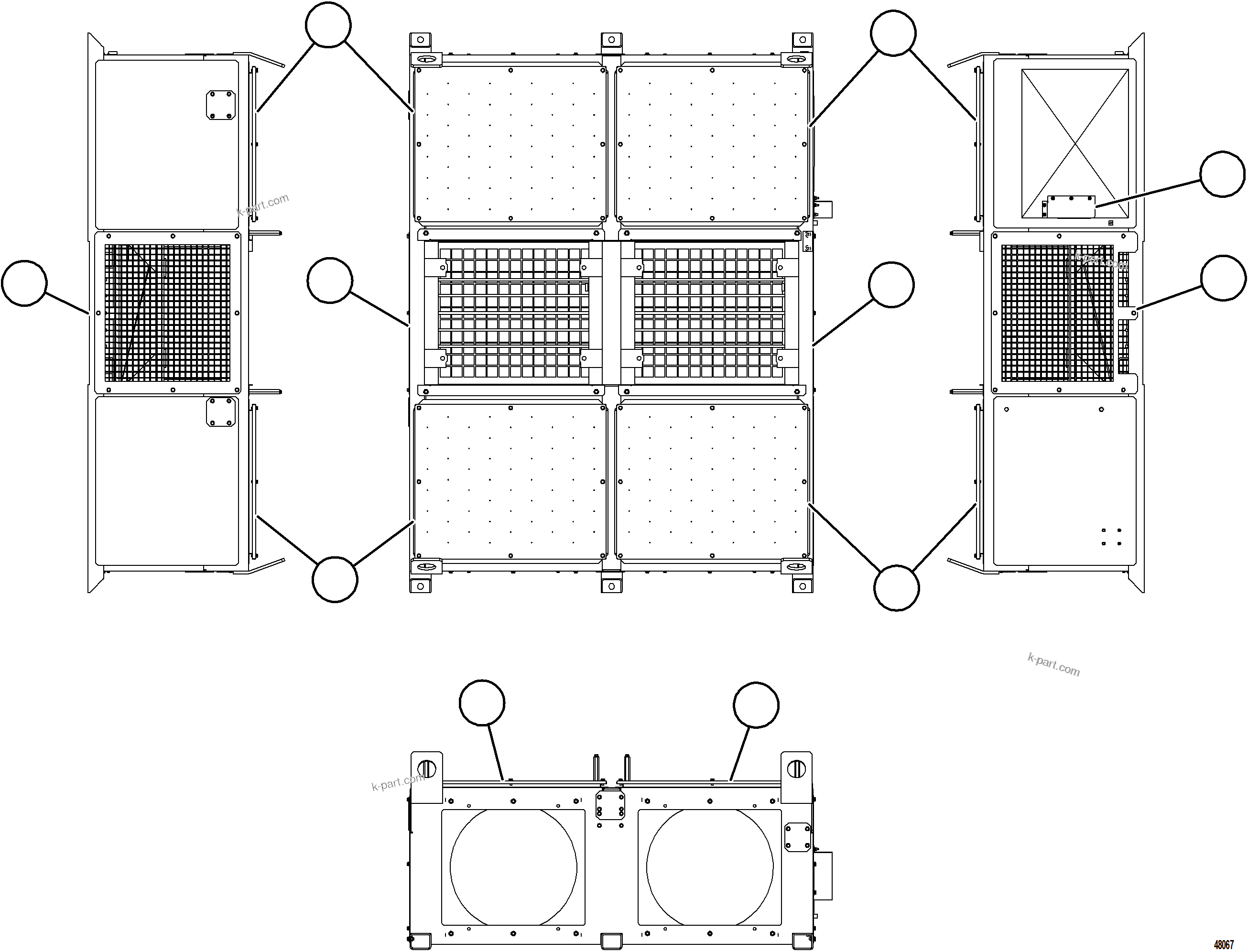 Komatsu parts book diagram for AFE92-D 980E-5SE S/N A60019  KMMP: RETARDING GRID    4/4