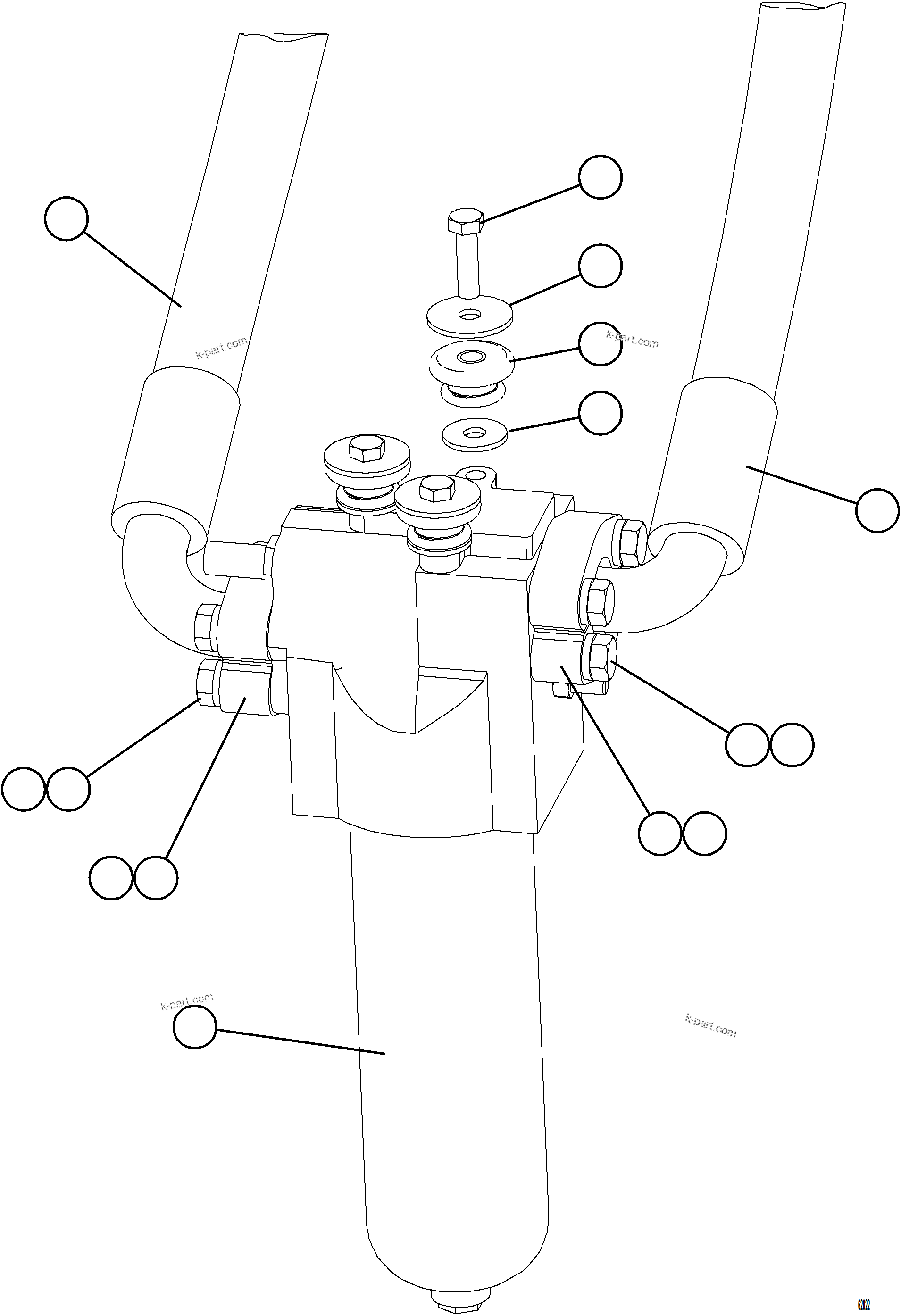 Komatsu parts book diagram for AFE92-D 980E-5SE S/N A60019  KMMP: STEERING FILTER PIPING & INSTALLATION