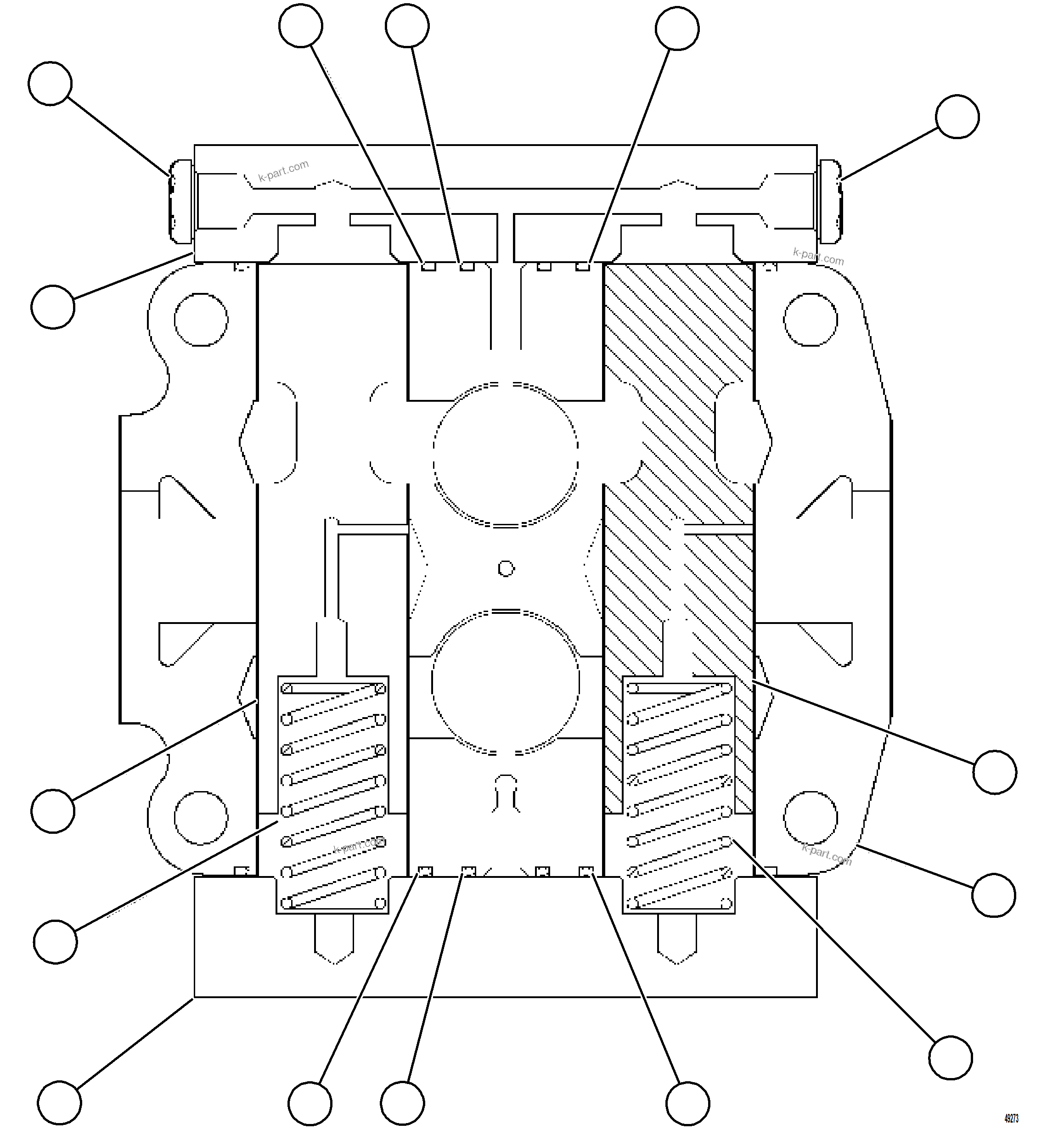Komatsu parts book diagram for AFE92-D 980E-5SE S/N A60019  KMMP: SPOOL SECTION ASSEMBLY - TANK