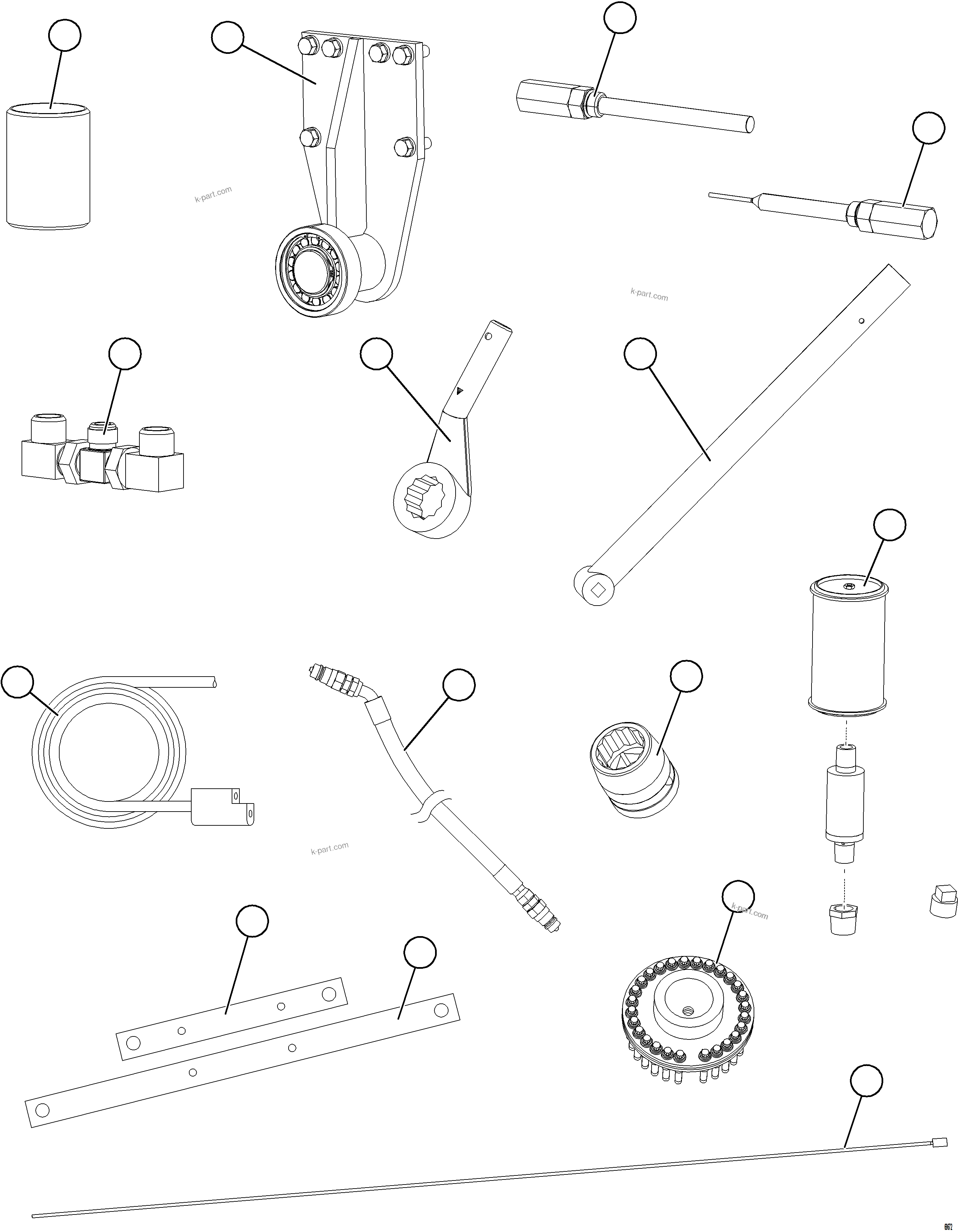 Komatsu parts book diagram for AFE92-D 980E-5SE S/N A60019  KMMP: SPECIAL TOOL GROUP