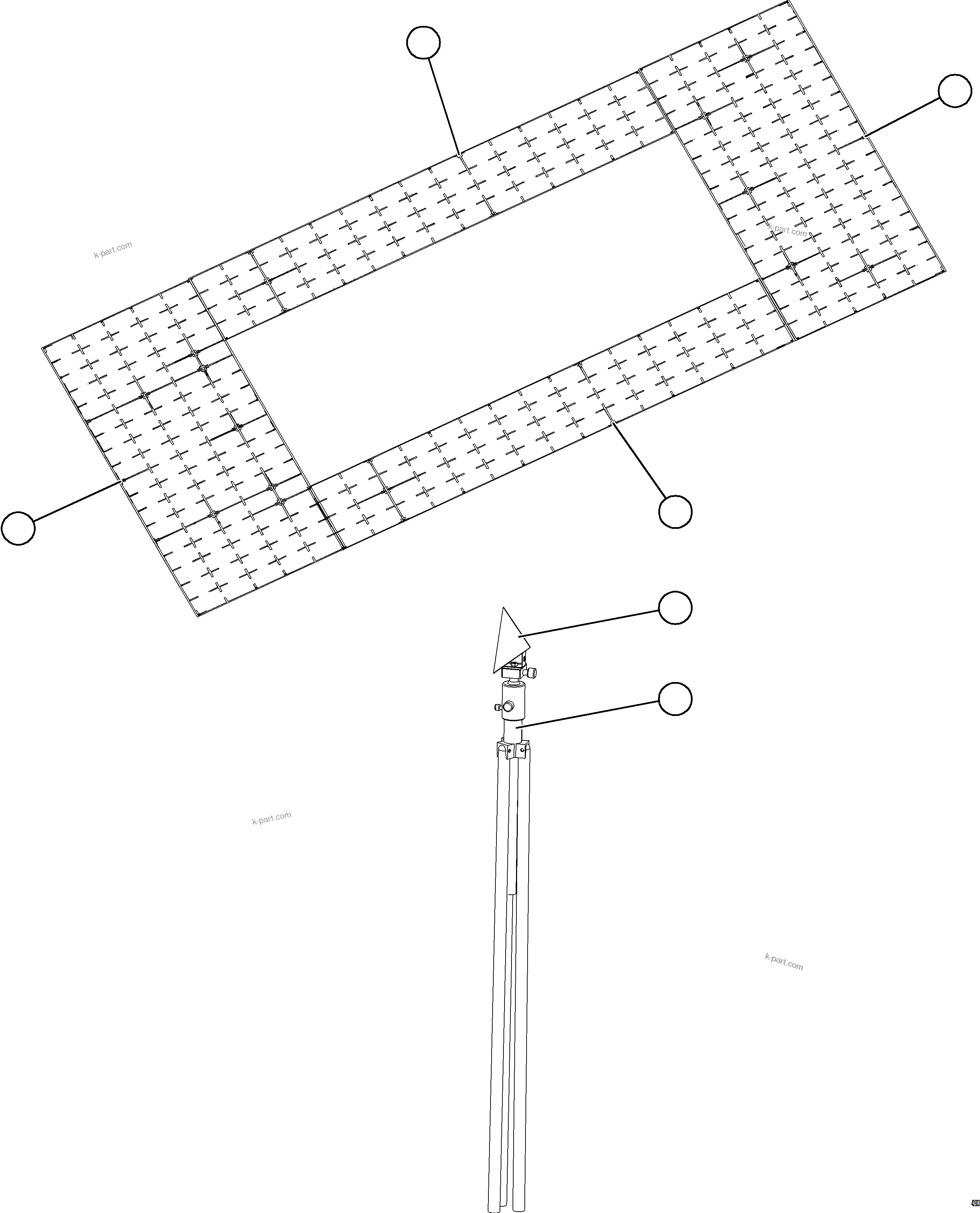 Komatsu parts book diagram for AFE92-D 980E-5SE S/N A60019  KMMP: KOMVISION TOOLS