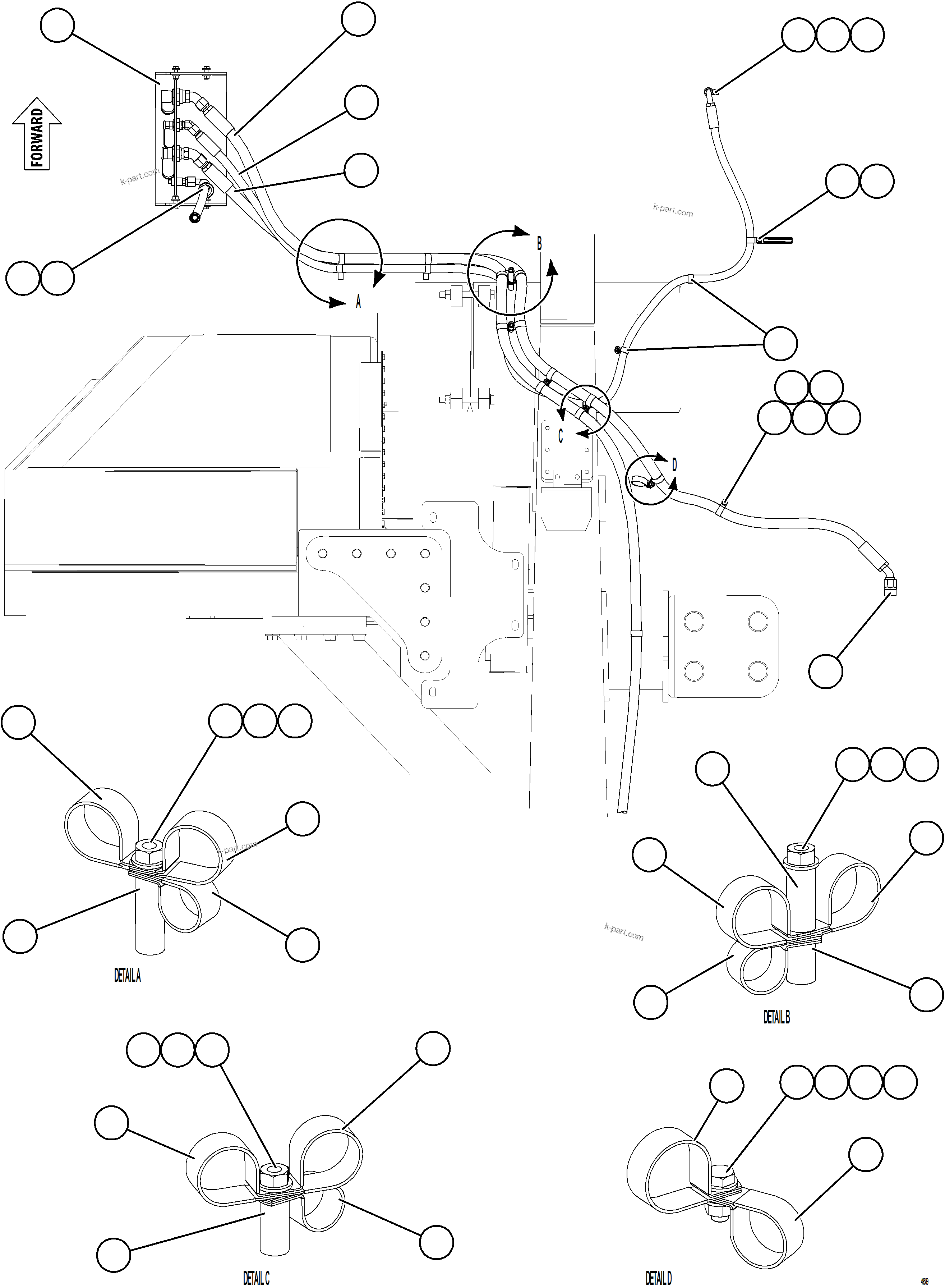 Komatsu parts book diagram for AFE92-D 980E-5SE S/N A60019  KMMP: REMOTE SERVICE CENTER    2/3