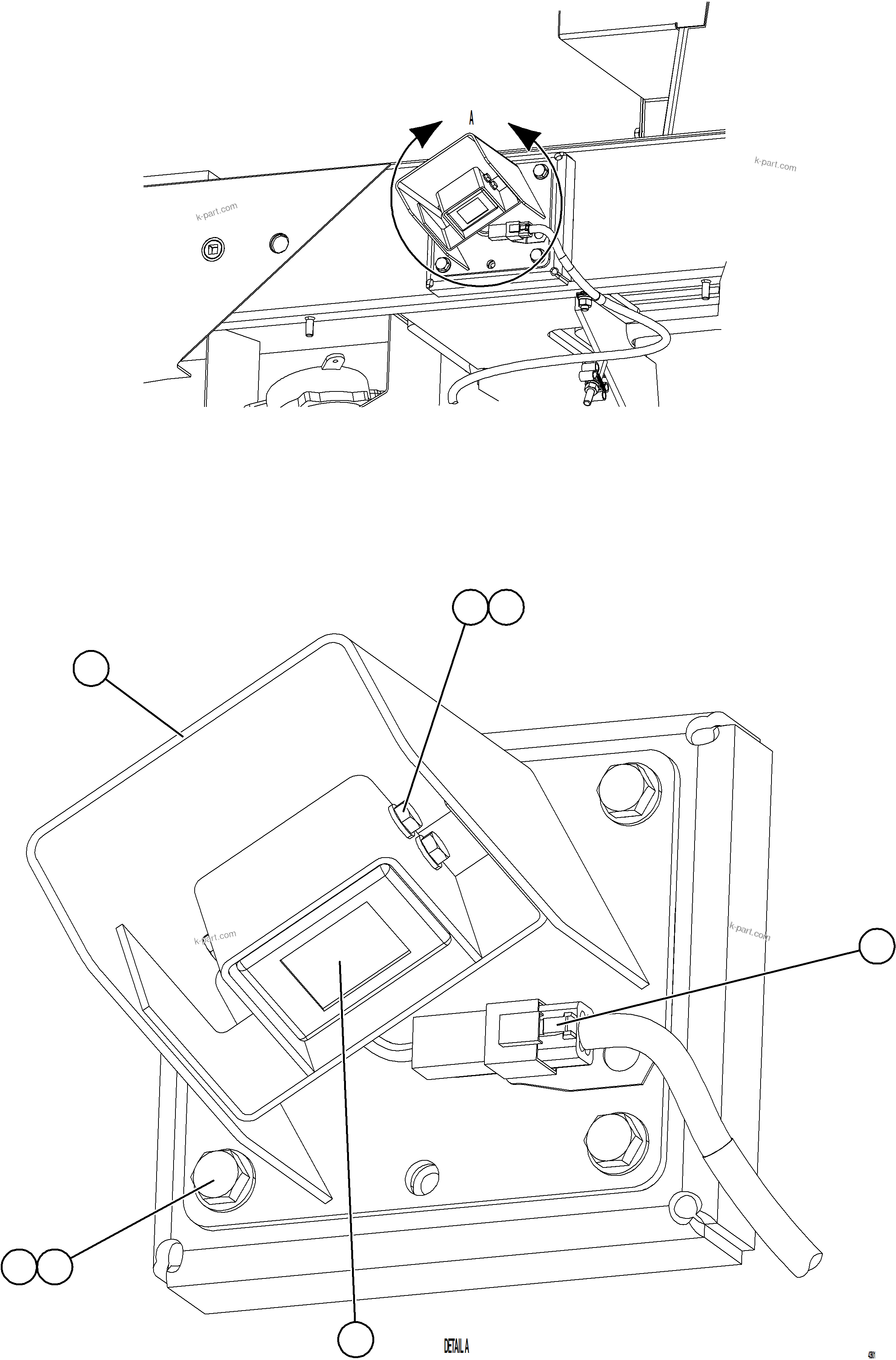 Komatsu parts book diagram for AFE92-D 980E-5SE S/N A60019  KMMP: KOMVISION CAMERA INSTALLATION - LEFT