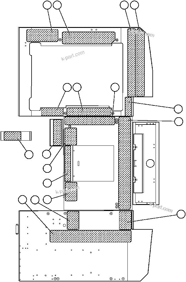 Komatsu parts book diagram for AFP49-A thru E  530M  S/N A30001-A30008 (DH627-0): SAFETY WALK