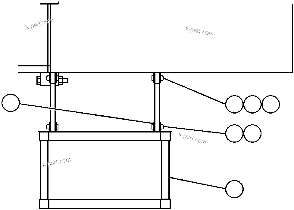 Komatsu parts book diagram for AFP49-A thru E  530M  S/N A30001-A30008 (DH627-0): LOWER STEP INSTALLATION