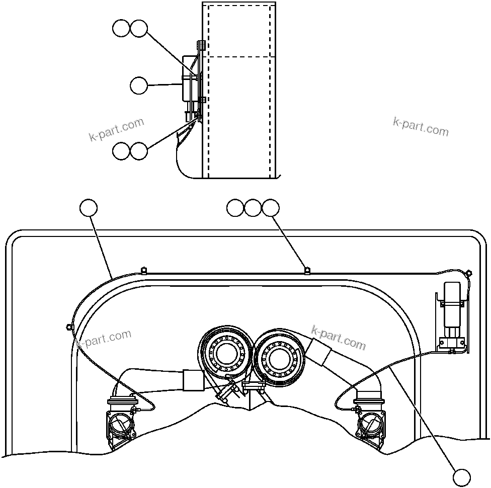 Komatsu parts book diagram for AFP49-A thru E  530M  S/N A30001-A30008 (DH627-0): ETHER STARTING AID