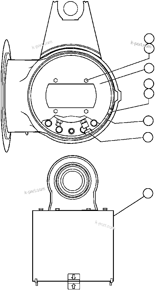 Komatsu parts book diagram for AFP49-A thru E  530M  S/N A30001-A30008 (DH627-0): FRONT SUSPENSION COVERS