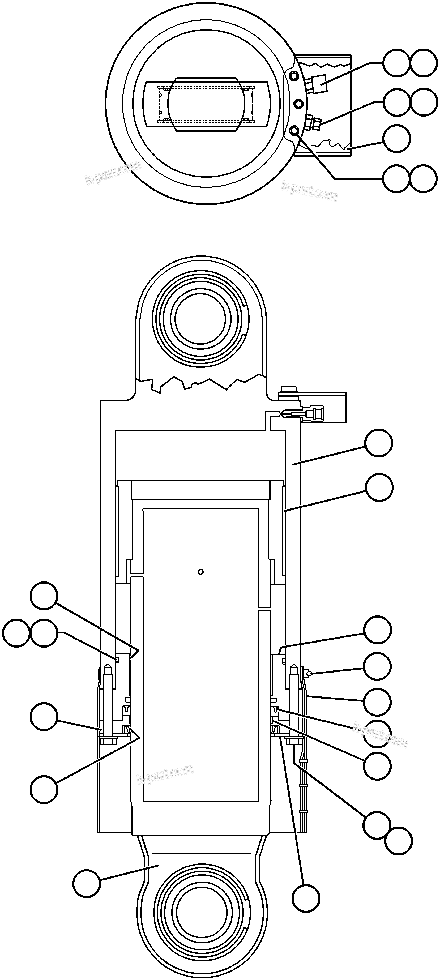Komatsu parts book diagram for AFP49-A thru E  530M  S/N A30001-A30008 (DH627-0): REAR SUSPENSION ASSEMBLY (EF3606)