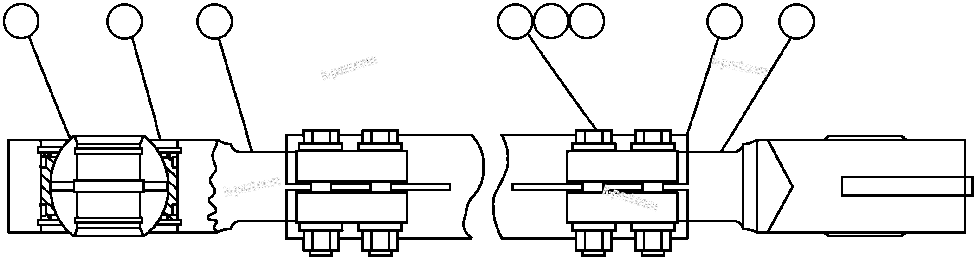 Komatsu parts book diagram for AFP49-A thru E  530M  S/N A30001-A30008 (DH627-0): TIE ROD ASSEMBLY