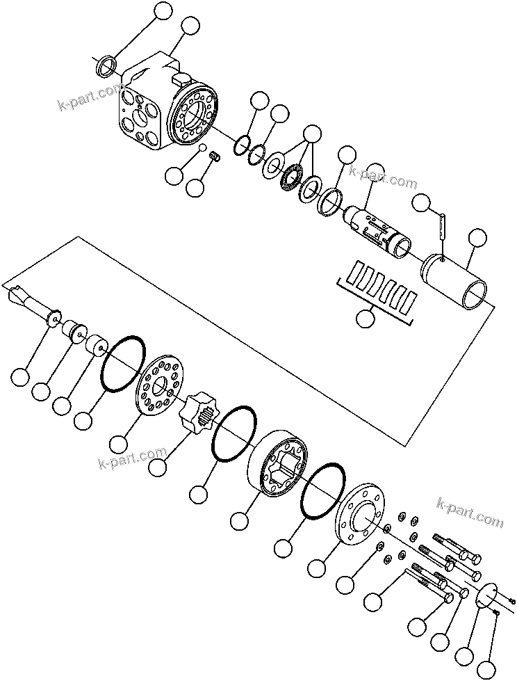 Komatsu parts book diagram for AFP49-A thru E  530M  S/N A30001-A30008 (DH627-0): STEERING CONTROL UNIT (PB6905)