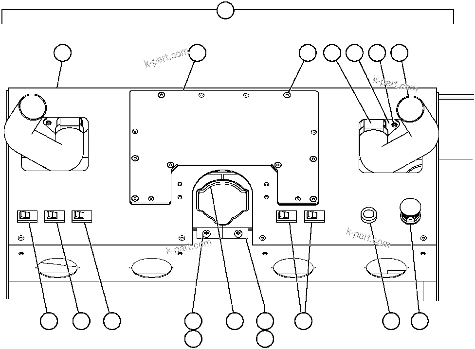 Komatsu parts book diagram for AFP49-A thru E  530M  S/N A30001-A30008 (DH627-0): DASH SUB PANEL ASSEMBLY (EG6679)