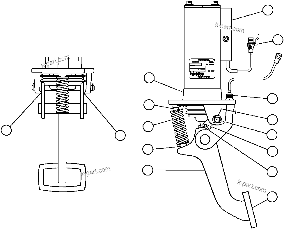 Komatsu parts book diagram for AFP49-A thru E  530M  S/N A30001-A30008 (DH627-0): BRAKE VALVE (PB9686)