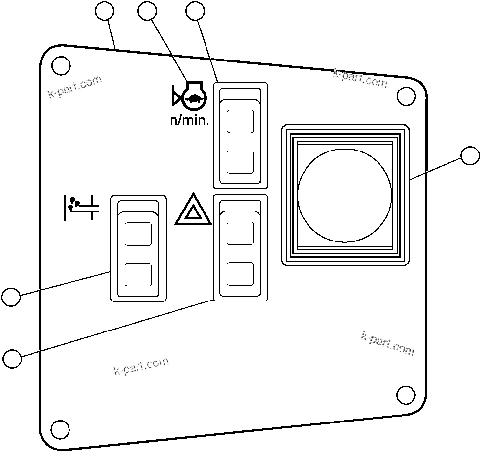 Komatsu parts book diagram for AFP49-A thru E  530M  S/N A30001-A30008 (DH627-0): POD MODULE (R.H.)