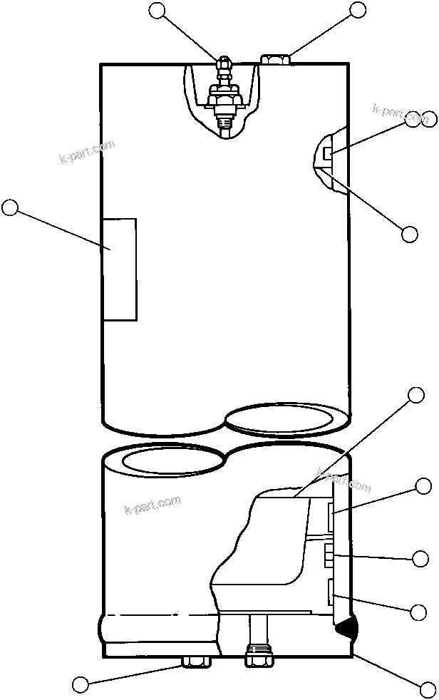 Komatsu parts book diagram for AFP49-A thru E  530M  S/N A30001-A30008 (DH627-0): STEERING ACCUMULATOR TUBE ASSM. (TY5884)