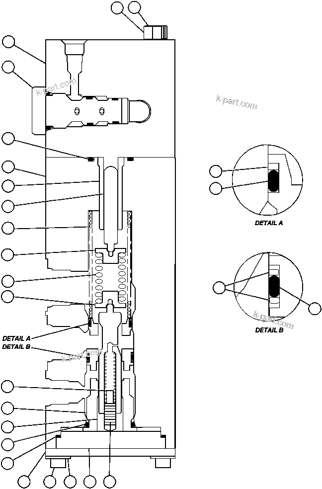Komatsu parts book diagram for AFP49-A thru E  530M  S/N A30001-A30008 (DH627-0): DUAL RELAY VALVE (PC0112)