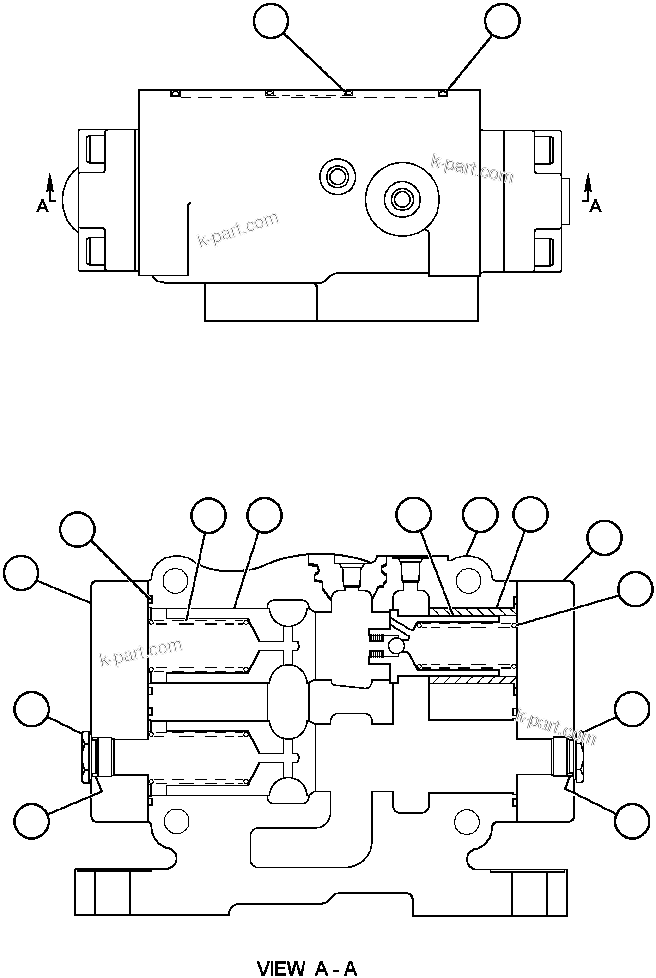 Komatsu parts book diagram for AFP49-A thru E  530M  S/N A30001-A30008 (DH627-0): OUTLET SECTION (BF3249)
