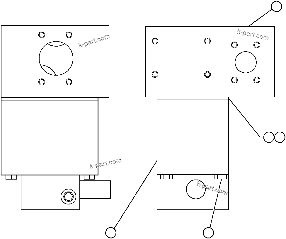 Komatsu parts book diagram for AFP49-A thru E  530M  S/N A30001-A30008 (DH627-0): BRAKE CONTROL VALVE - REAR (EF5019)