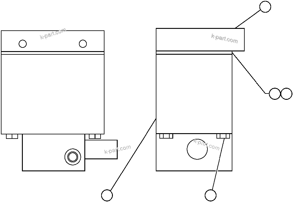 Komatsu parts book diagram for AFP49-A thru E  530M  S/N A30001-A30008 (DH627-0): BRAKE CONTROL VALVE - FRONT (EF8282)